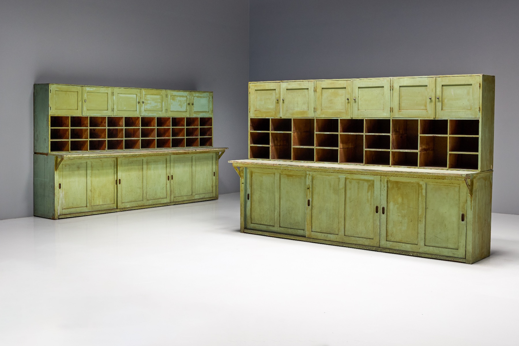 Traditional 19th century apothecary storage unit