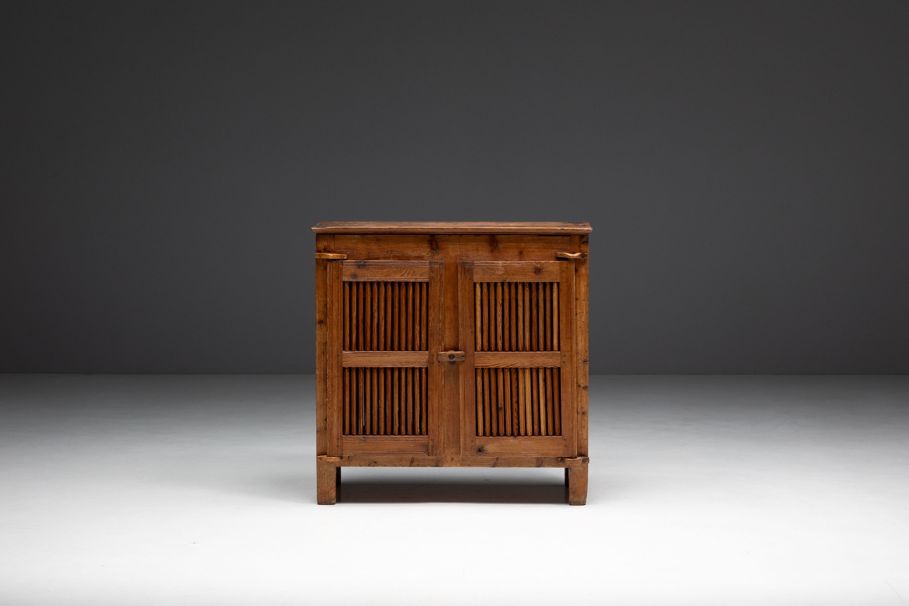 Traditional alpine cheese cabinet from the 1800s