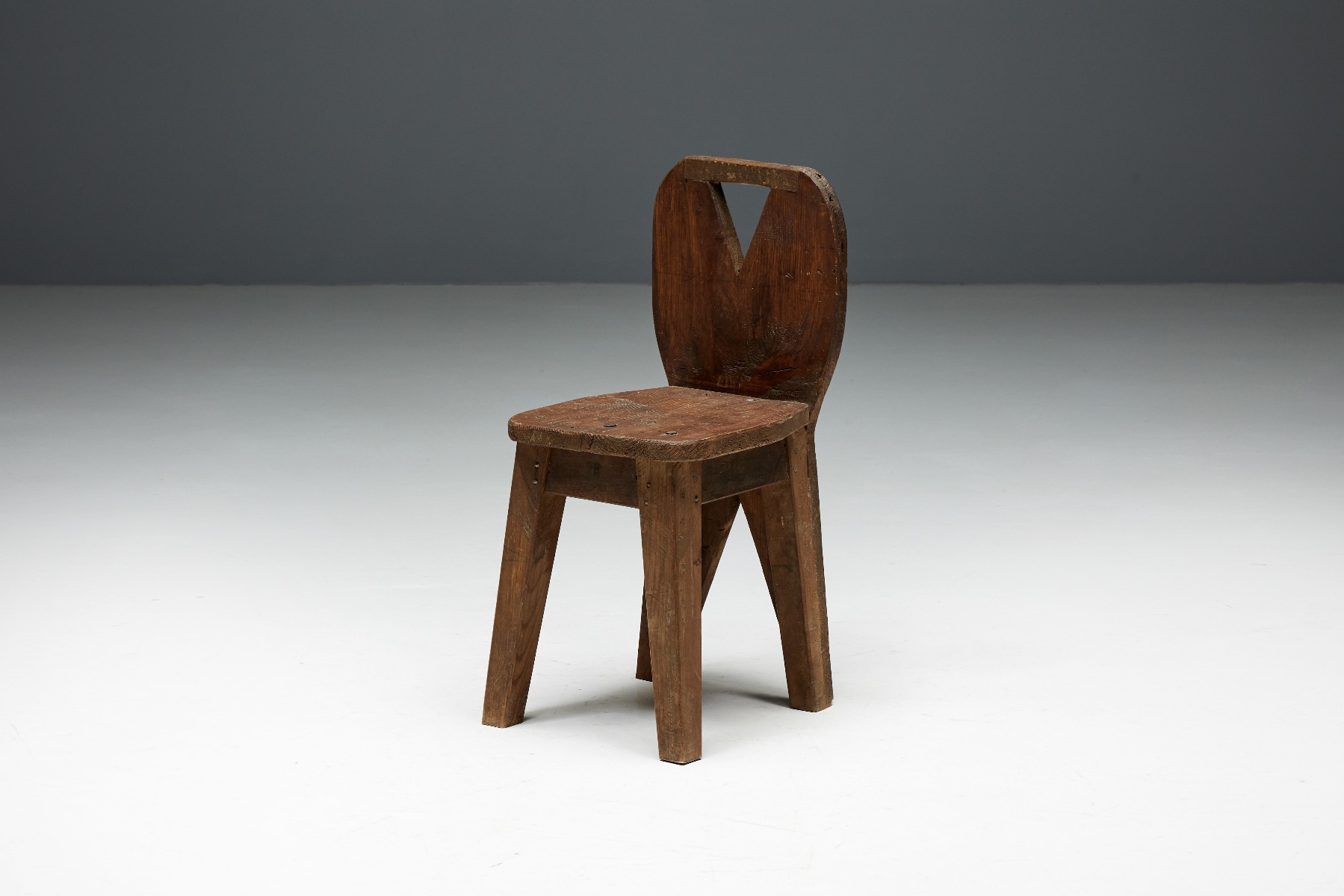 Traditional French mountain chairs in wood
