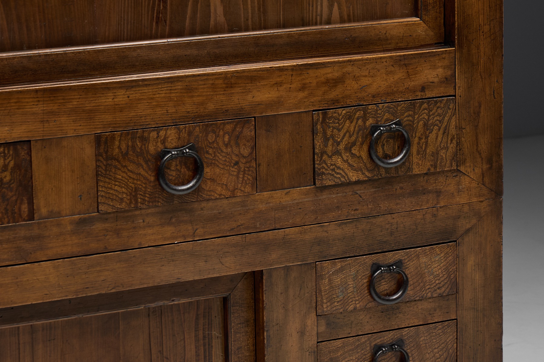 Vernacular Japanese Tansu cabinet of the Mizayu type