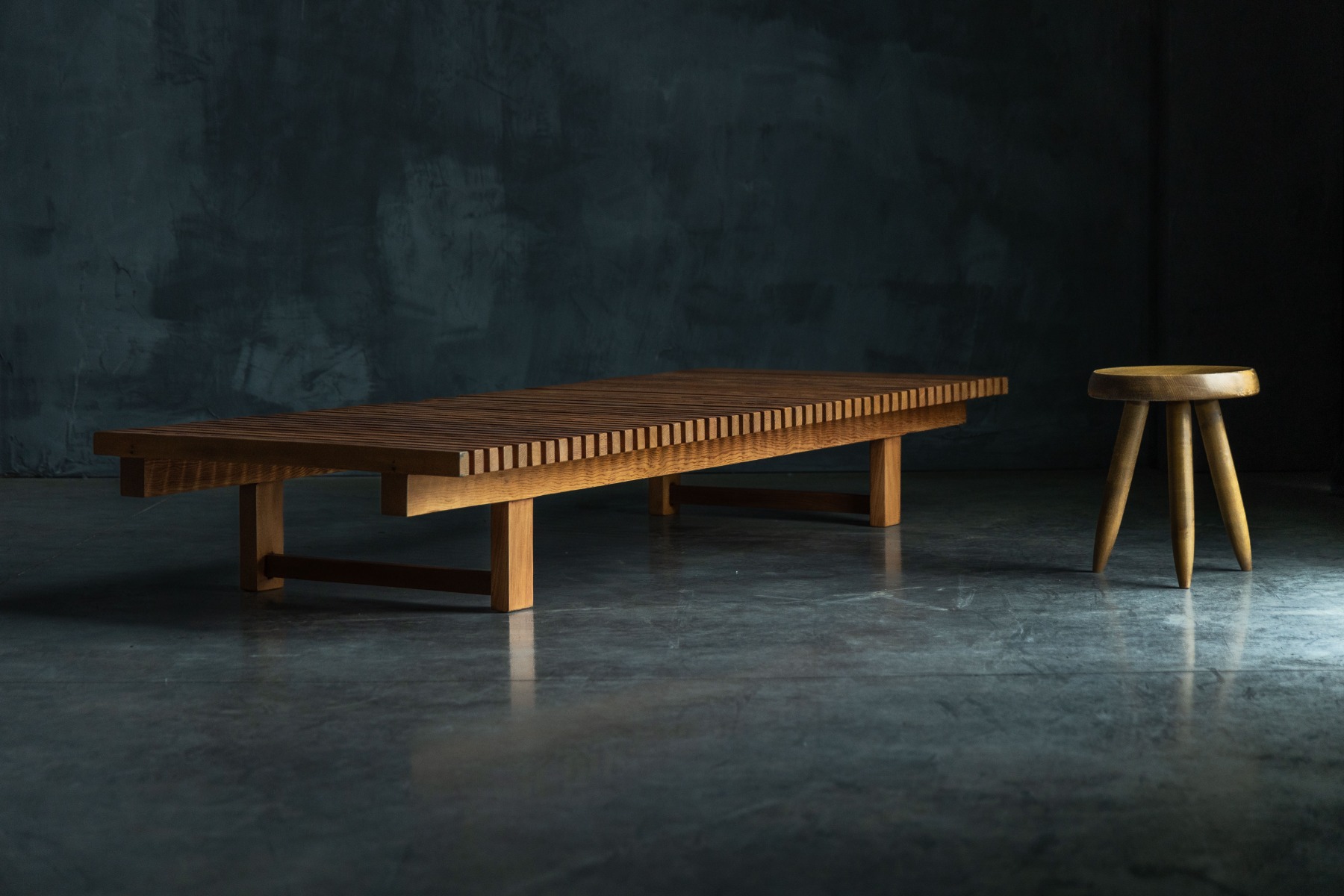 "Les trois Arcs" Slatted Daybed by Charlotte Perriand - 1970s