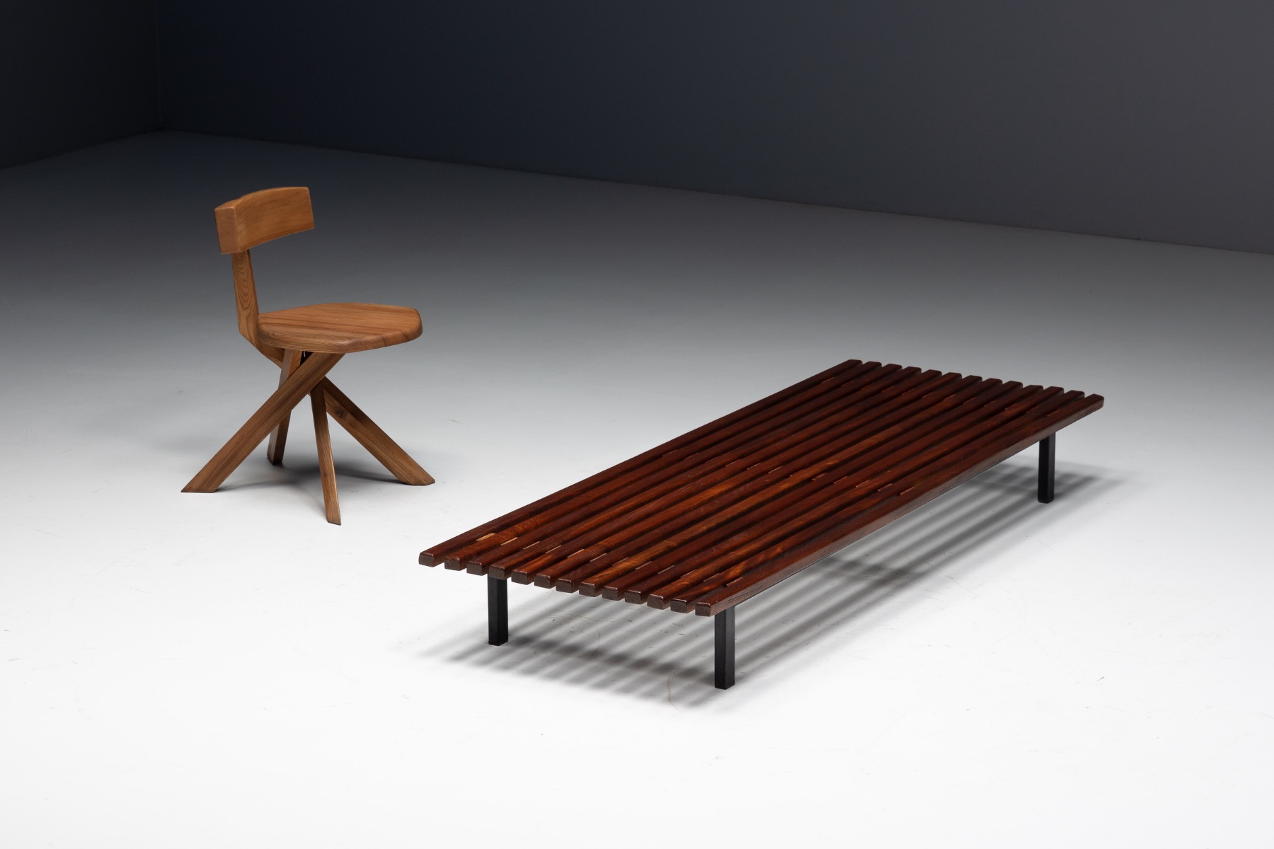 ‘Cansado’ Low Bench by Charlotte Perriand, France - 1958 