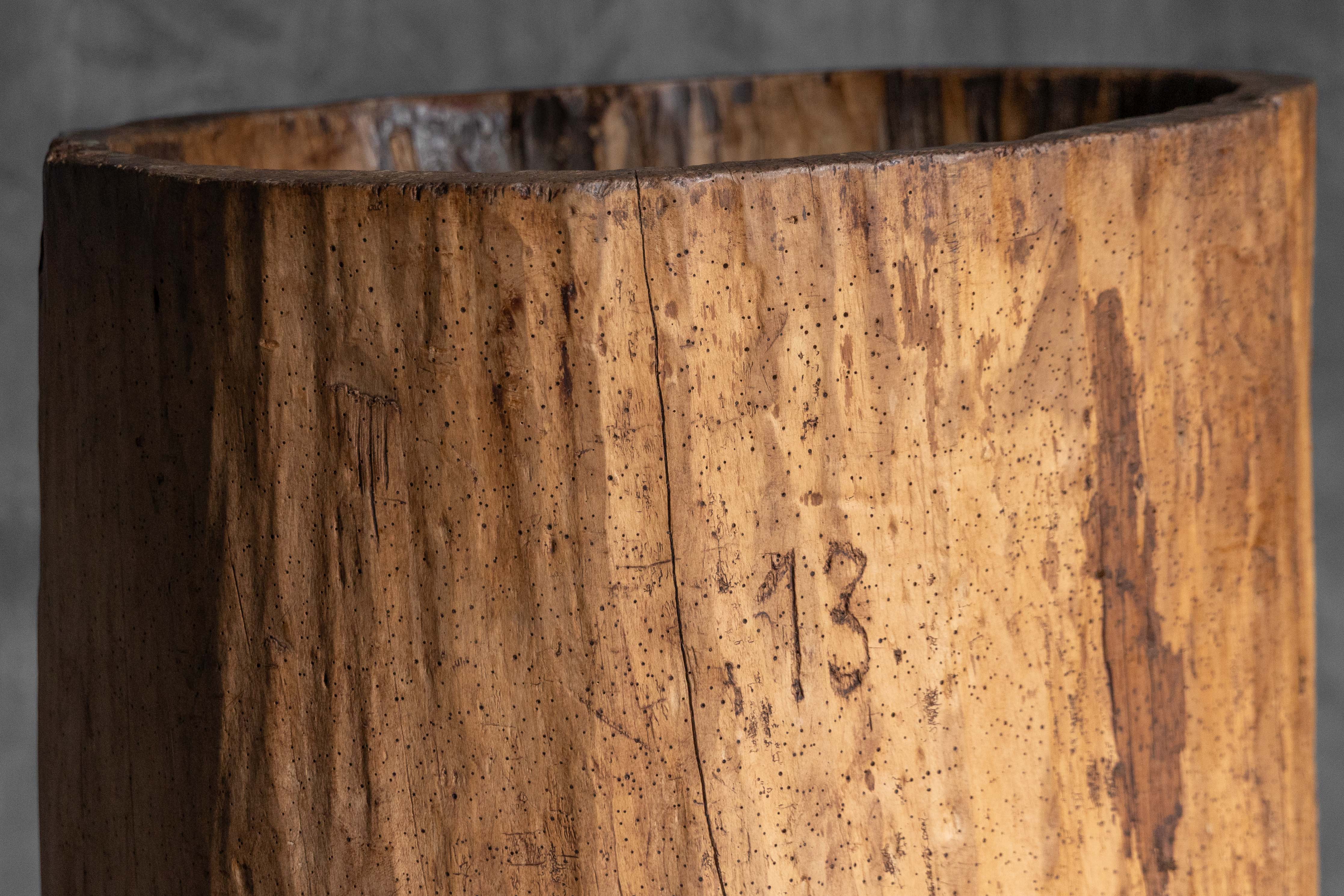 Large Vernacular Tree Trunk Vessel - 19th Century