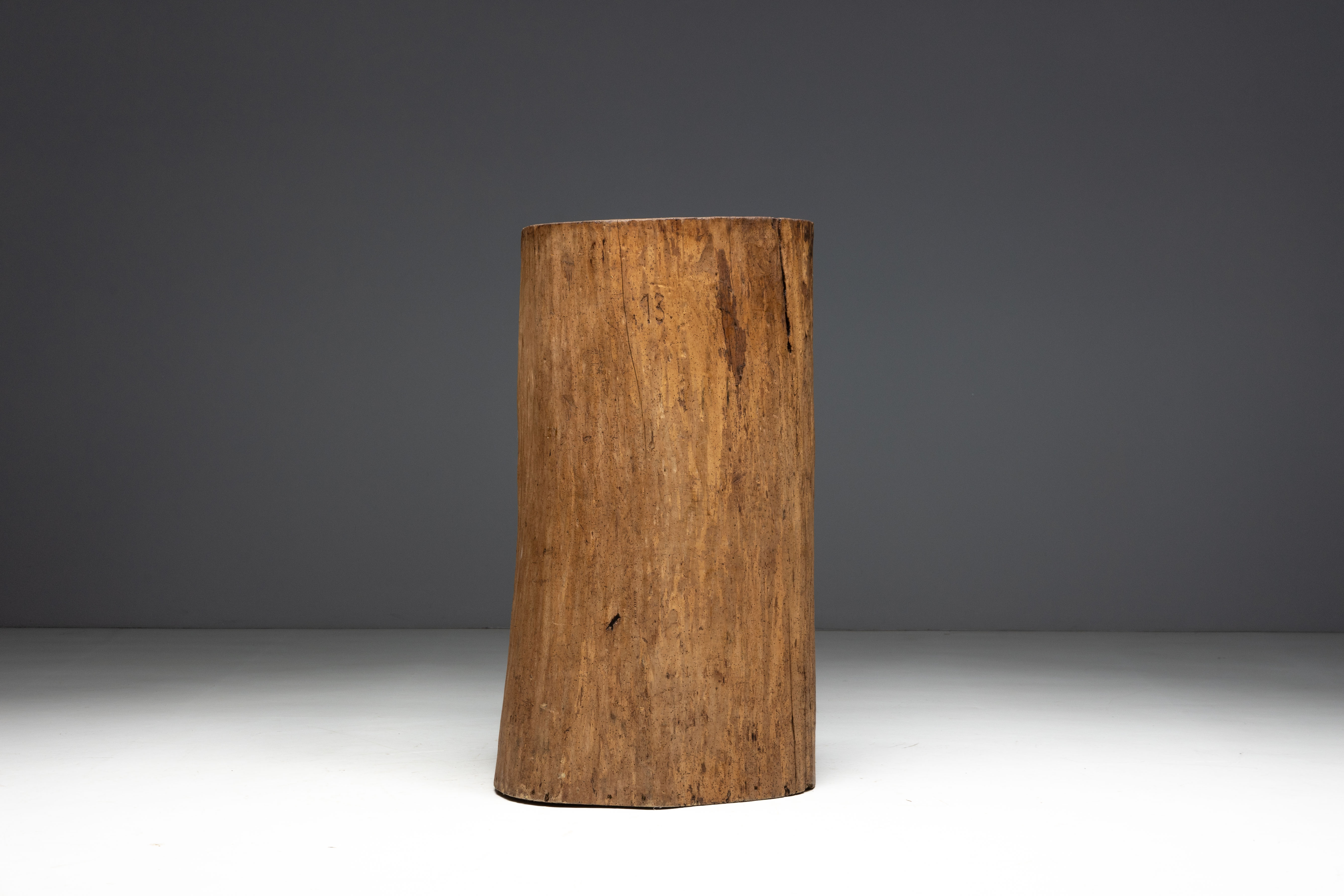 Large Vernacular Tree Trunk Vessel - 19th Century