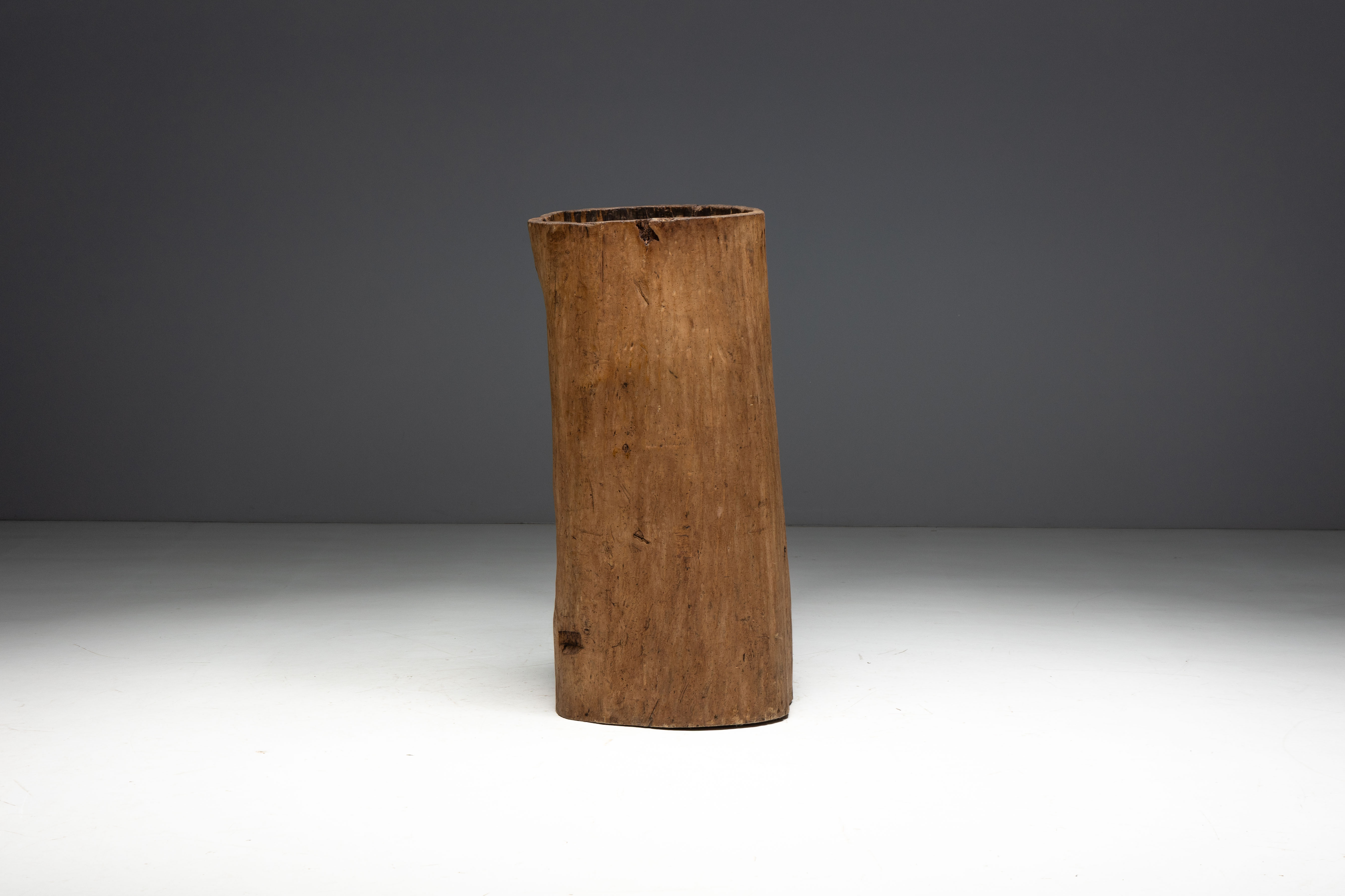 Large Vernacular Tree Trunk Vessel - 19th Century