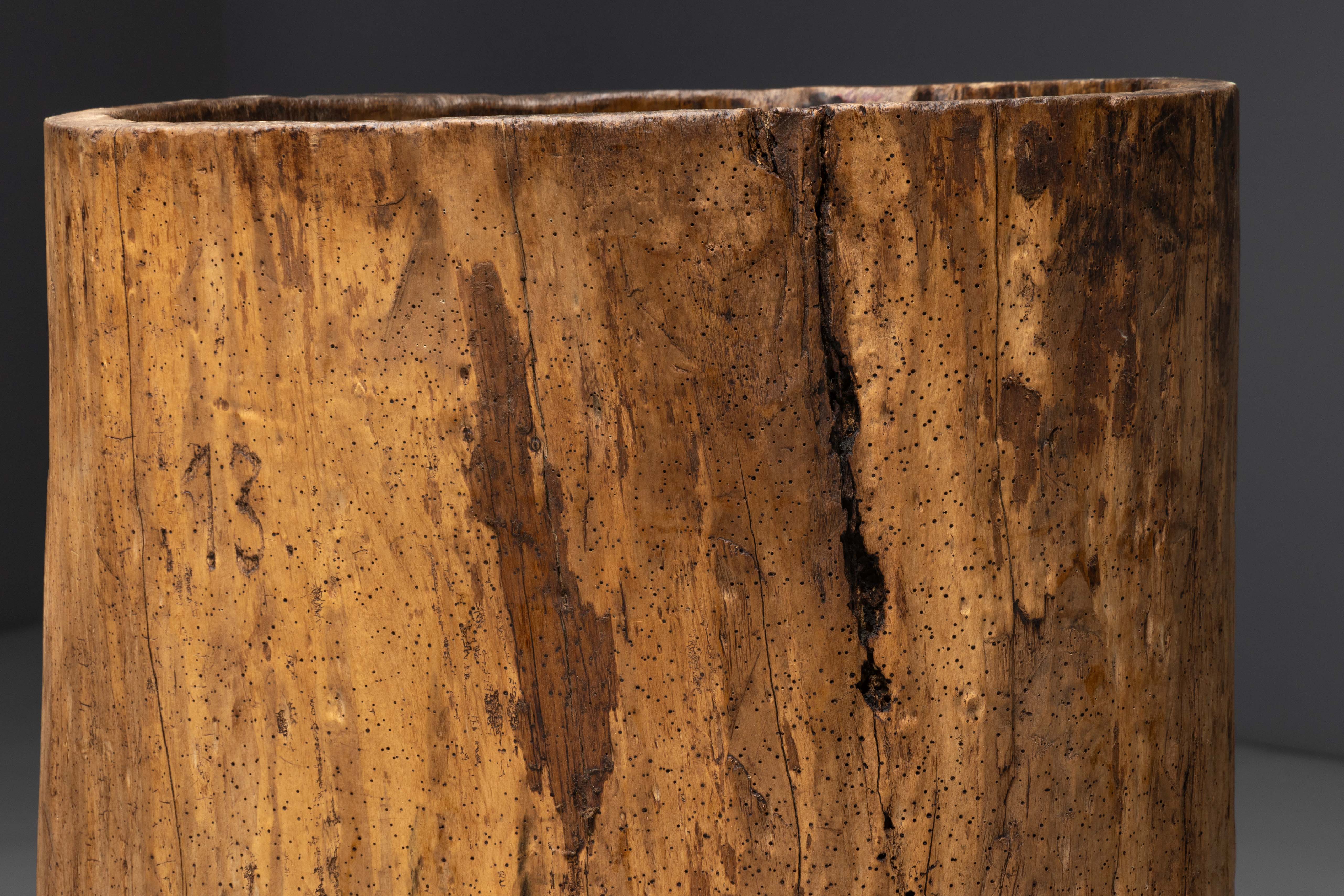 Large Vernacular Tree Trunk Vessel - 19th Century