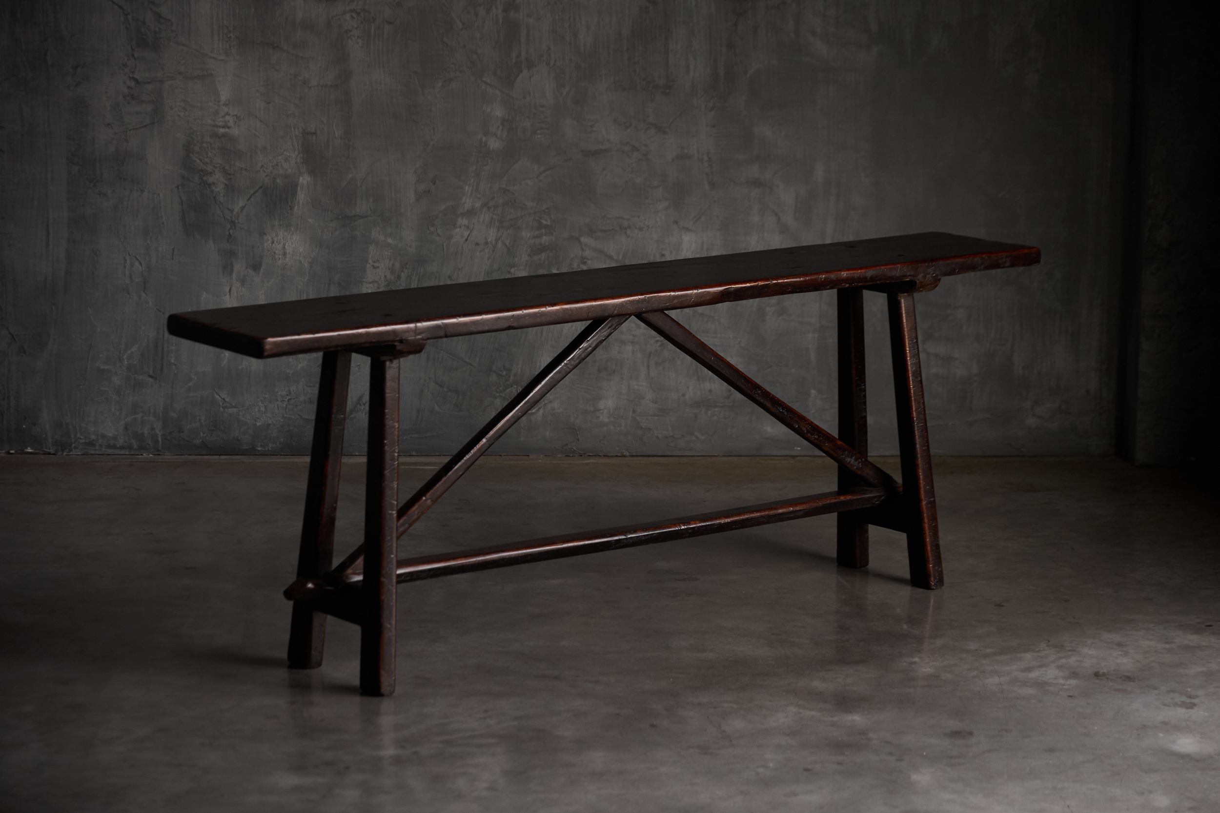 Long Narrow Trestle Table, France - 19th Century