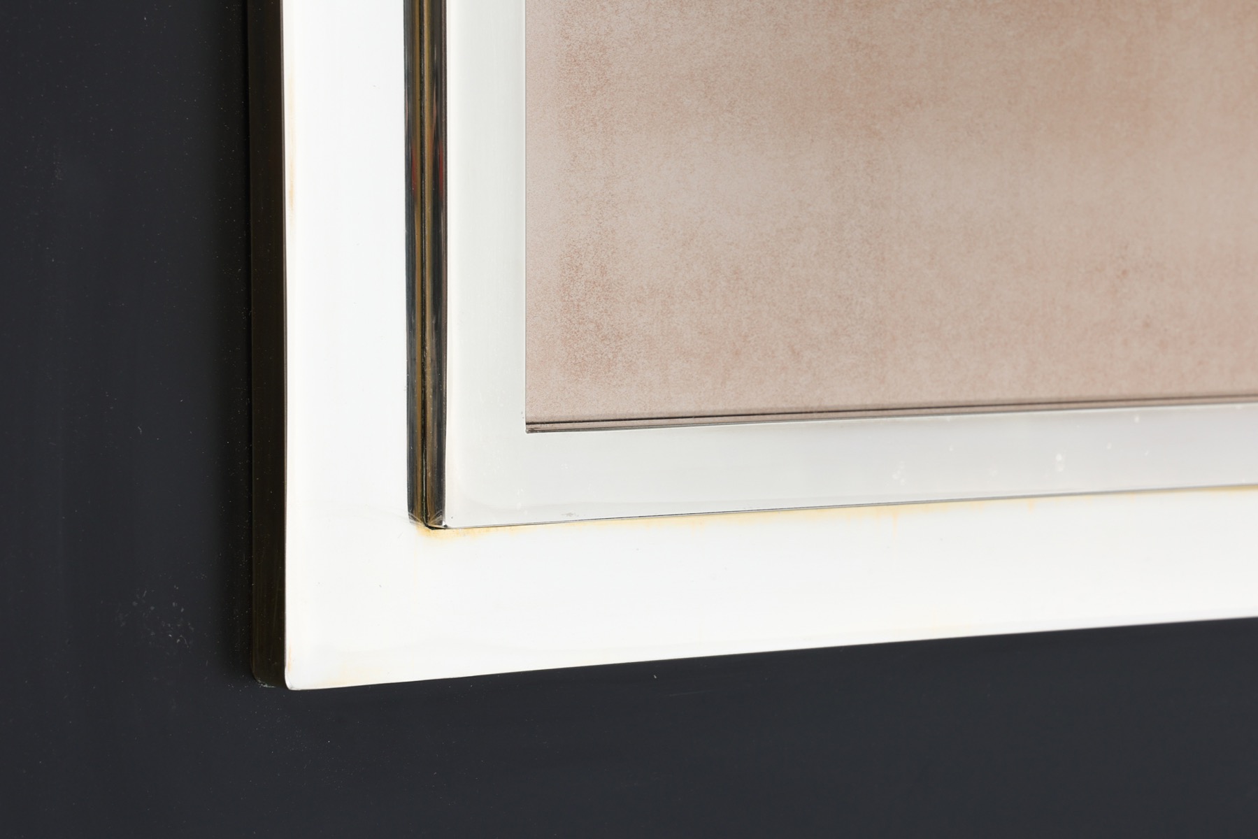 Square Hollywood Regency Mirror, Maison Jansen Style - 1970's