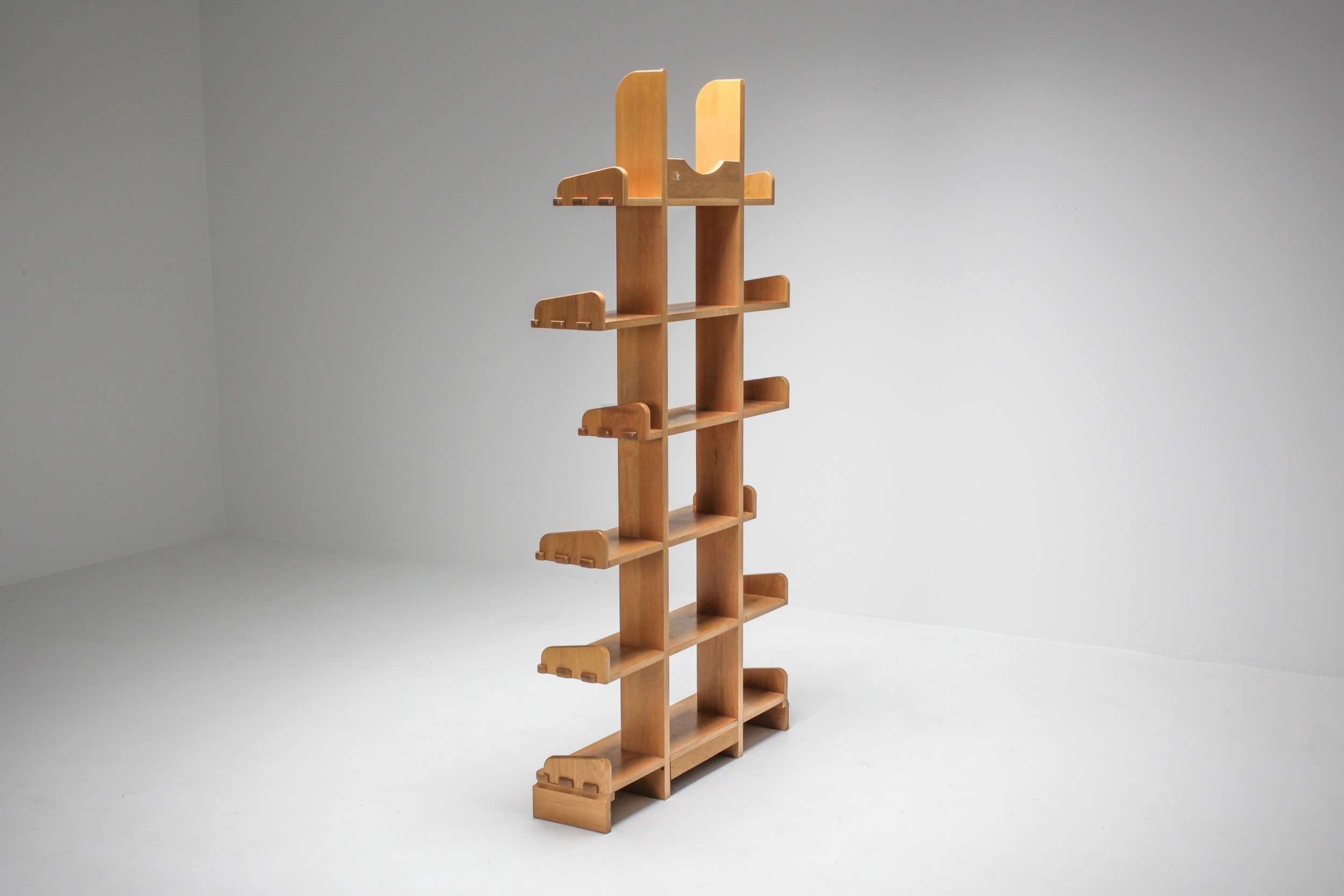 Oak Étagère Shelve Unit - 1970s
