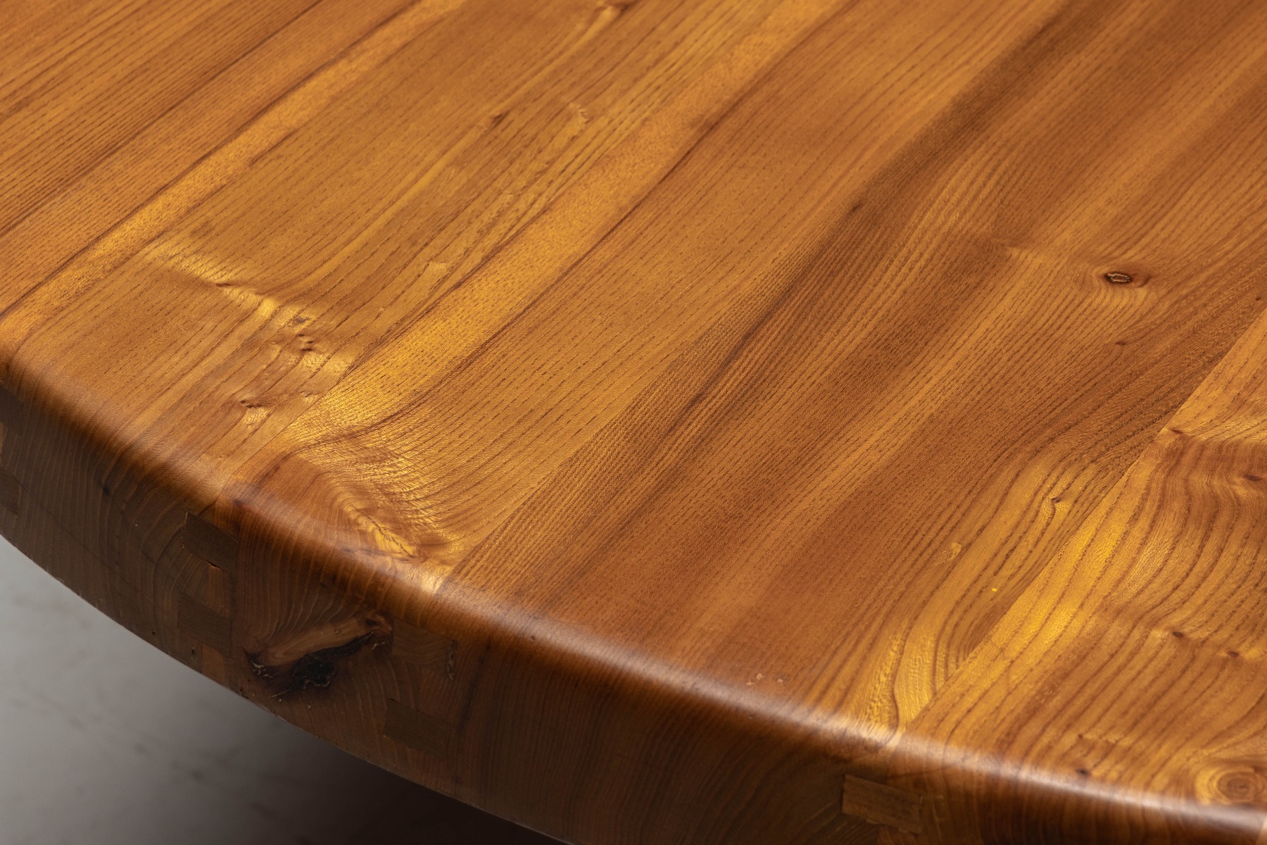 'T21' Elm Dining Table by Pierre Chapo, France – 1973