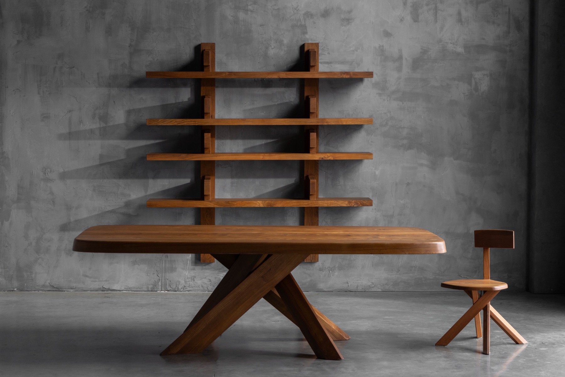  'T35' Dining Table by Pierre Chapo, France - 1970s