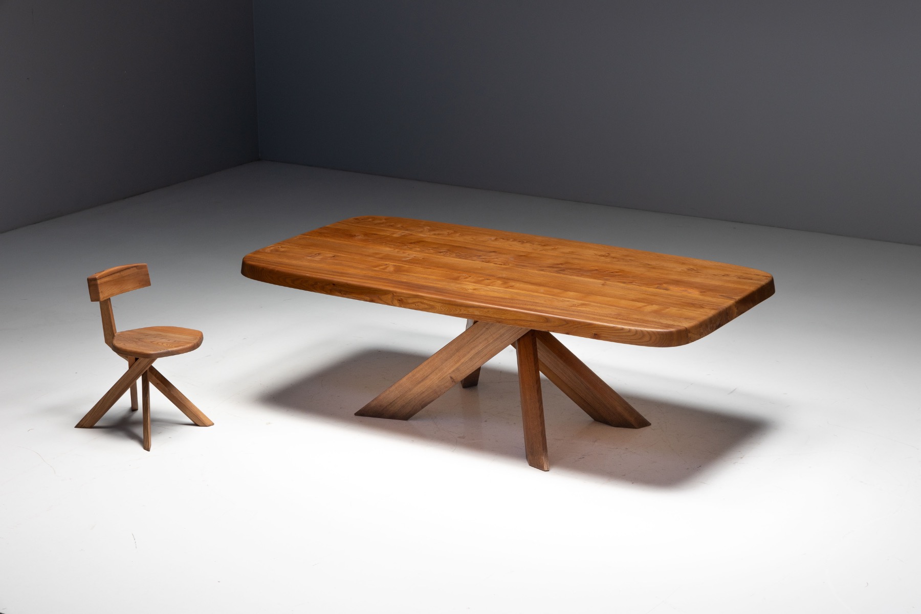 'T35' Dining Table by Pierre Chapo, France - 1970s