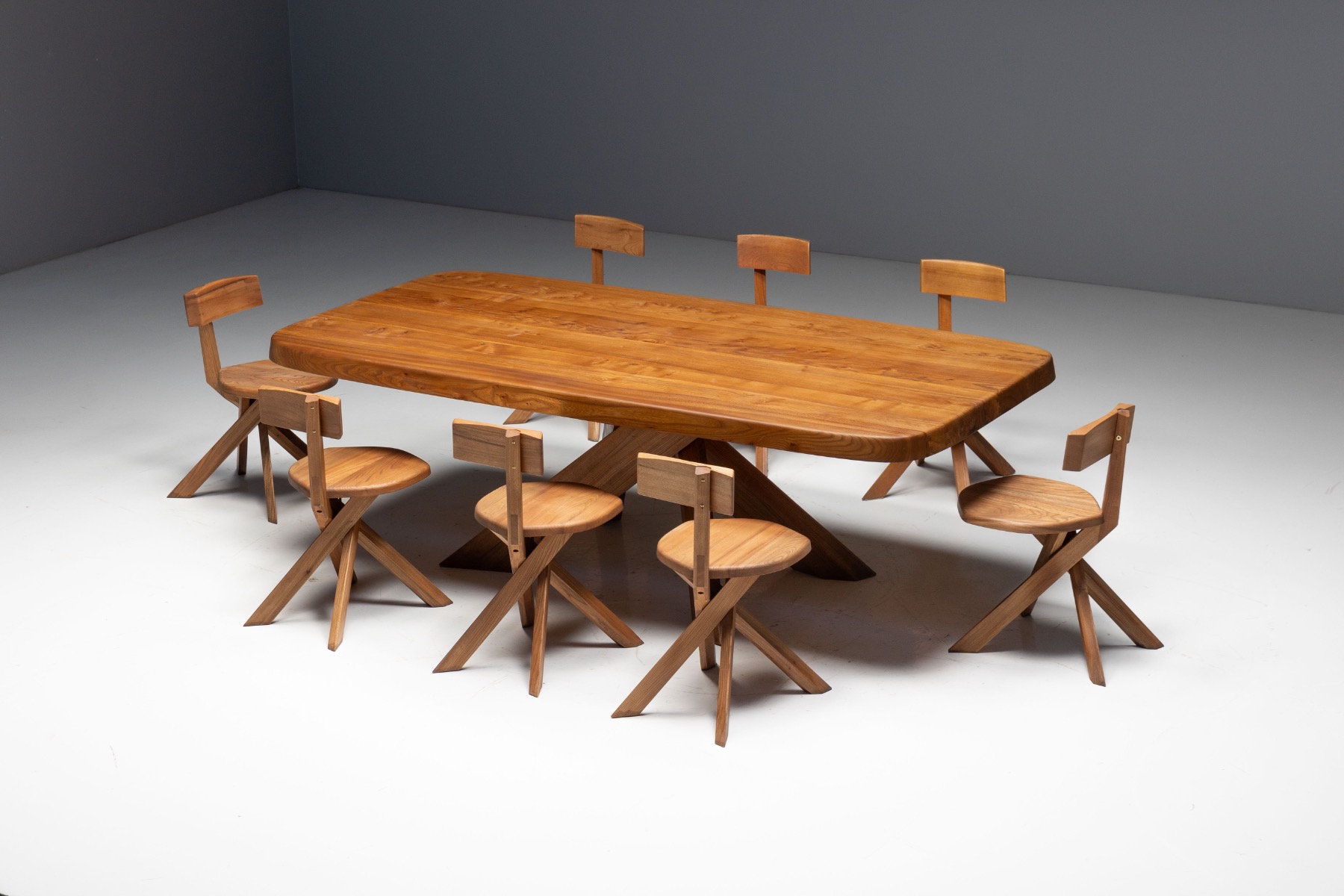  'T35' Dining Table by Pierre Chapo, France - 1970s
