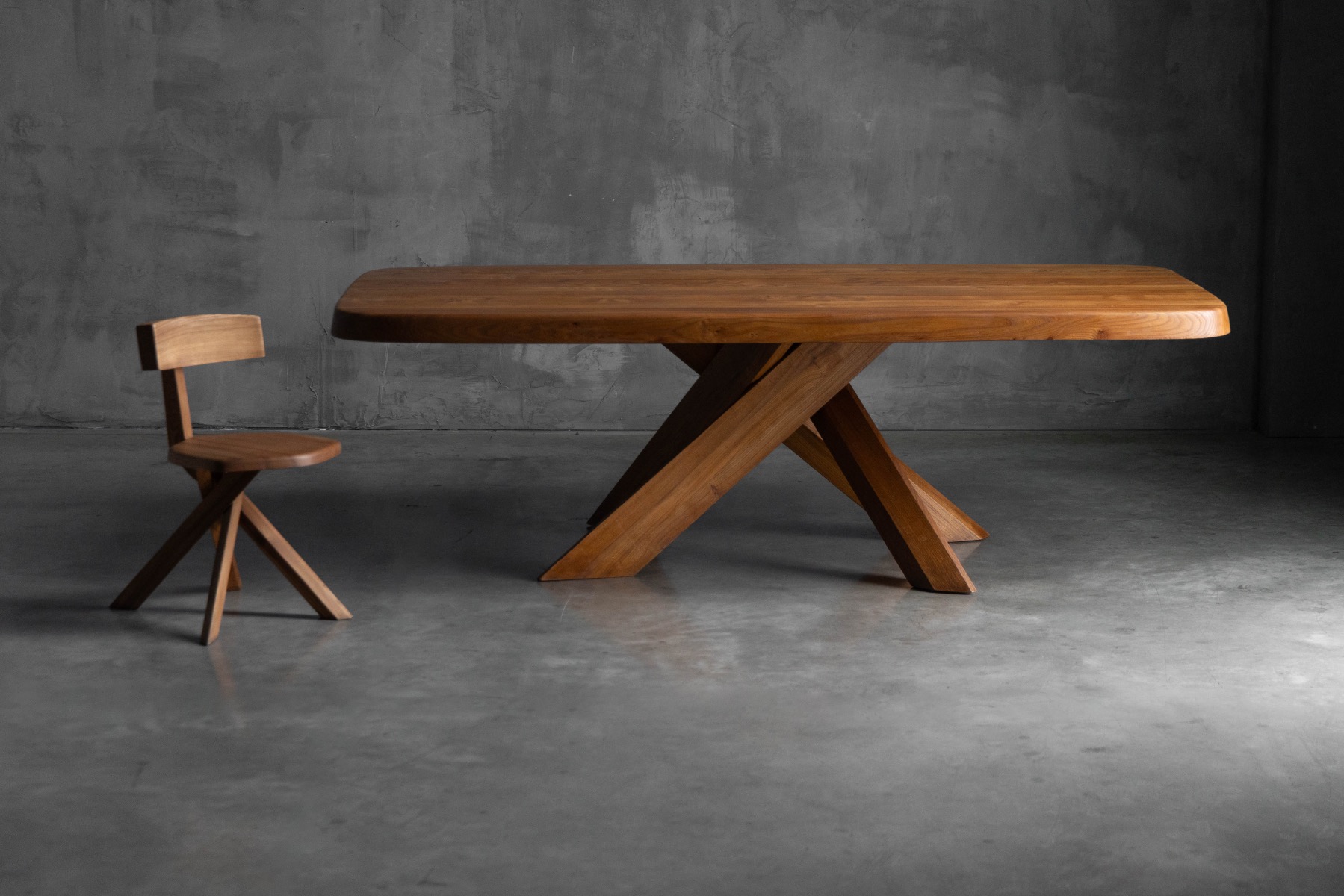  'T35' Dining Table by Pierre Chapo, France - 1970s