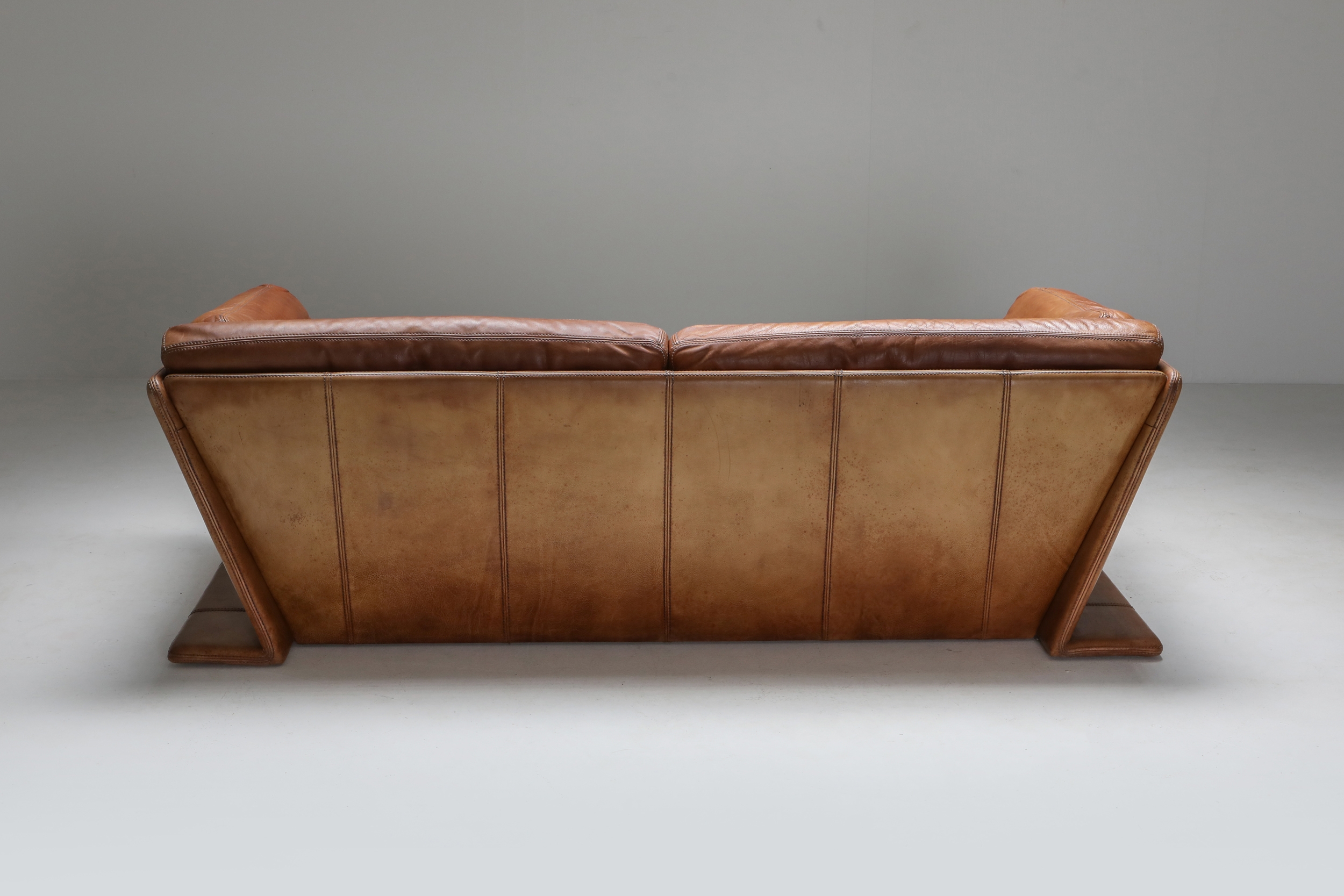 Leather Sofa by Durlet, Belgium - 1970's