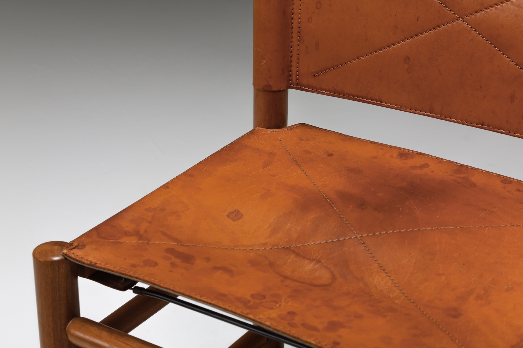 Afra & Tobia Scarpa Leather Dining Chairs - 1970's