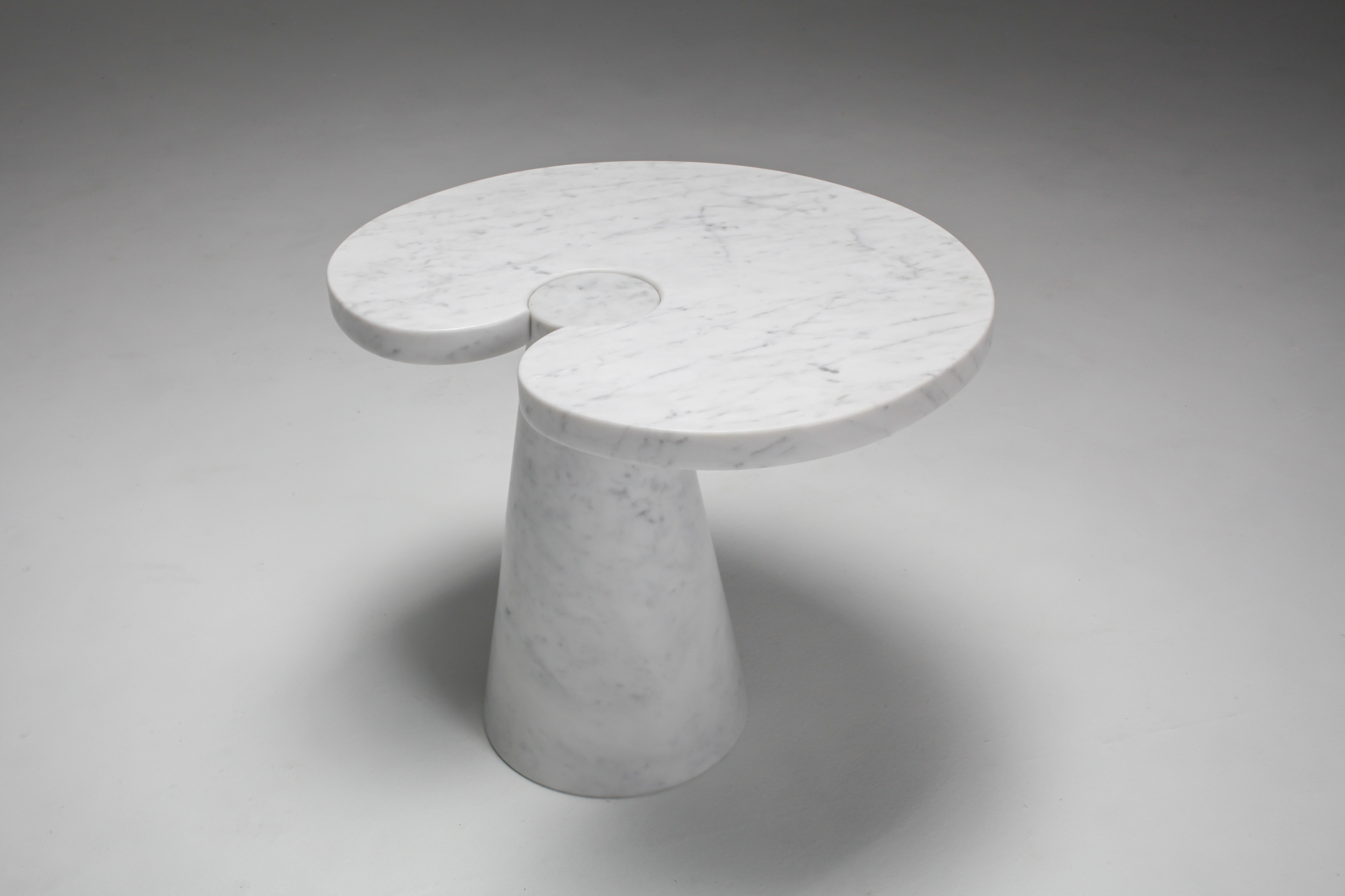 Mangiarotti Carrara Marble Side Table 'Eros series' for Skipper - 1970's