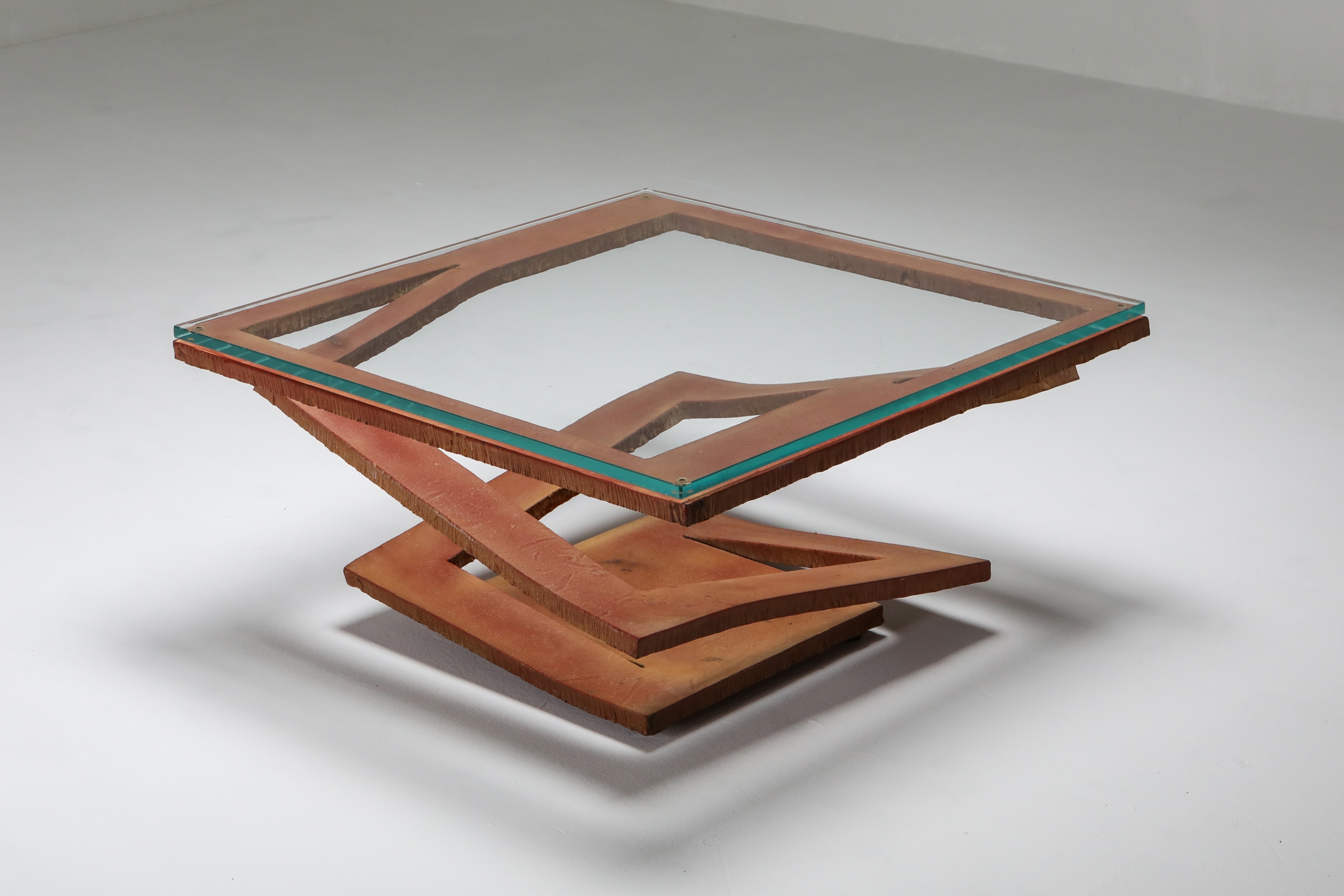 Steel coffee table by Maurice Barilone for Roche Bobois - 1980s