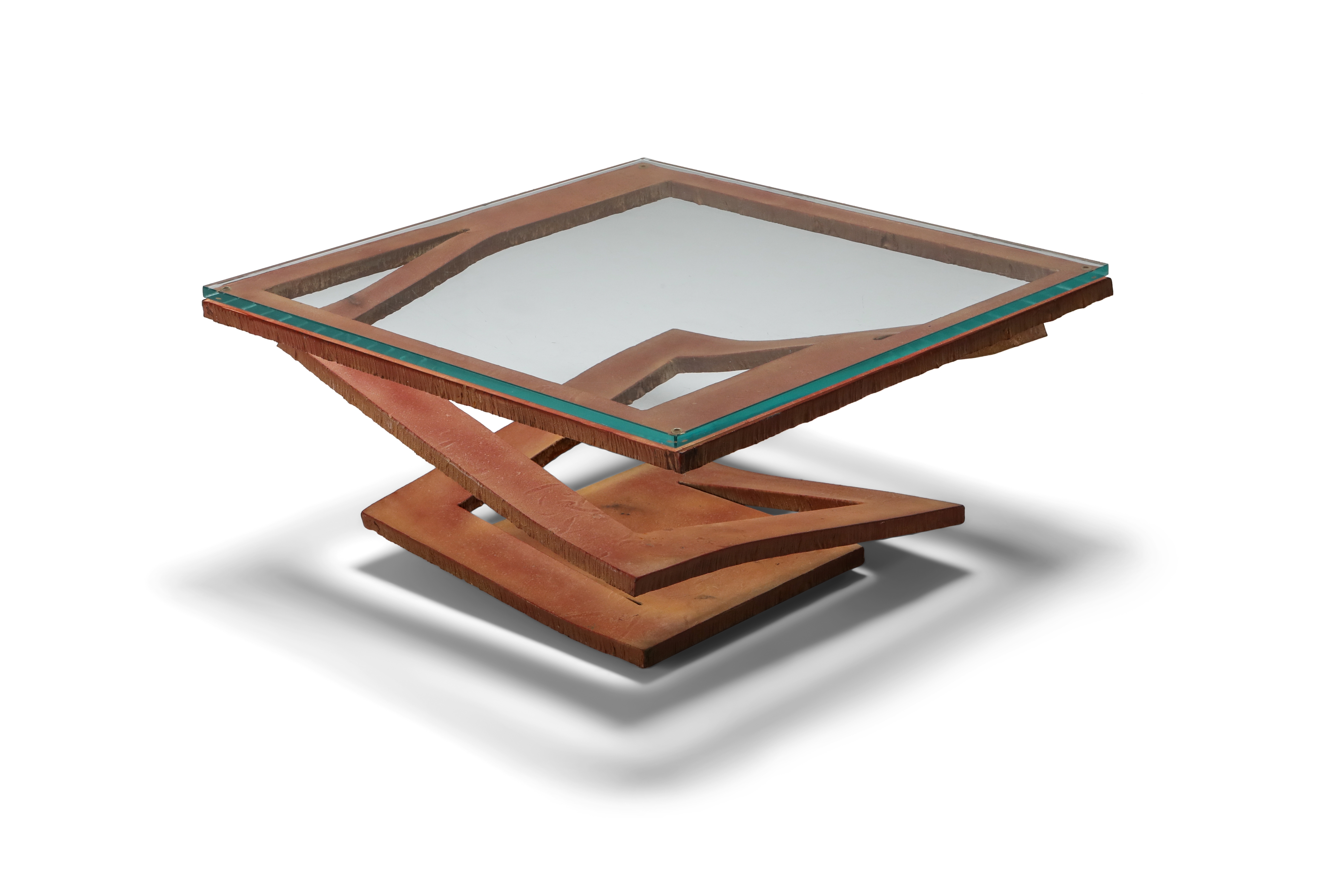 Steel coffee table by Maurice Barilone for Roche Bobois - 1980s