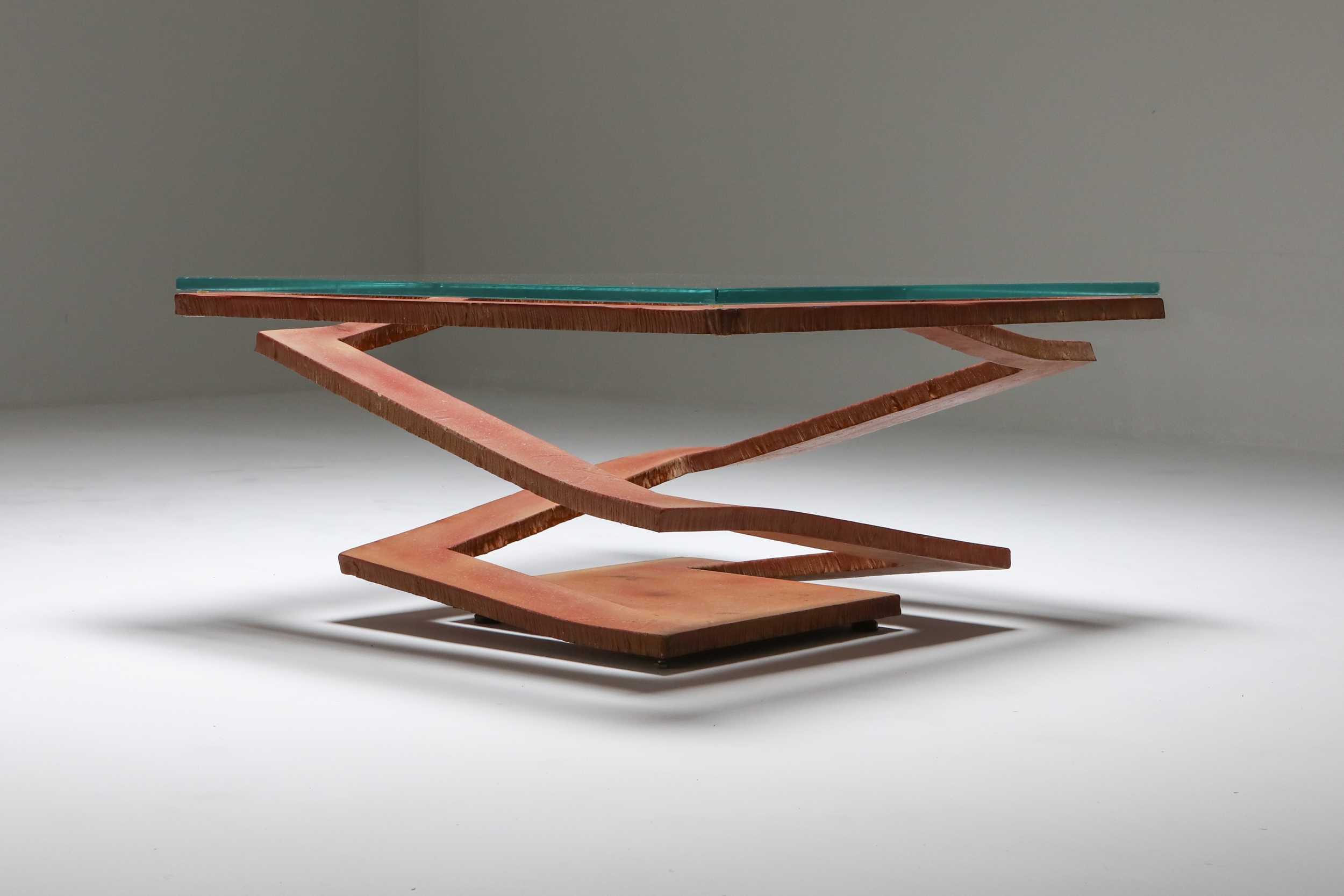 Steel coffee table by Maurice Barilone for Roche Bobois - 1980s