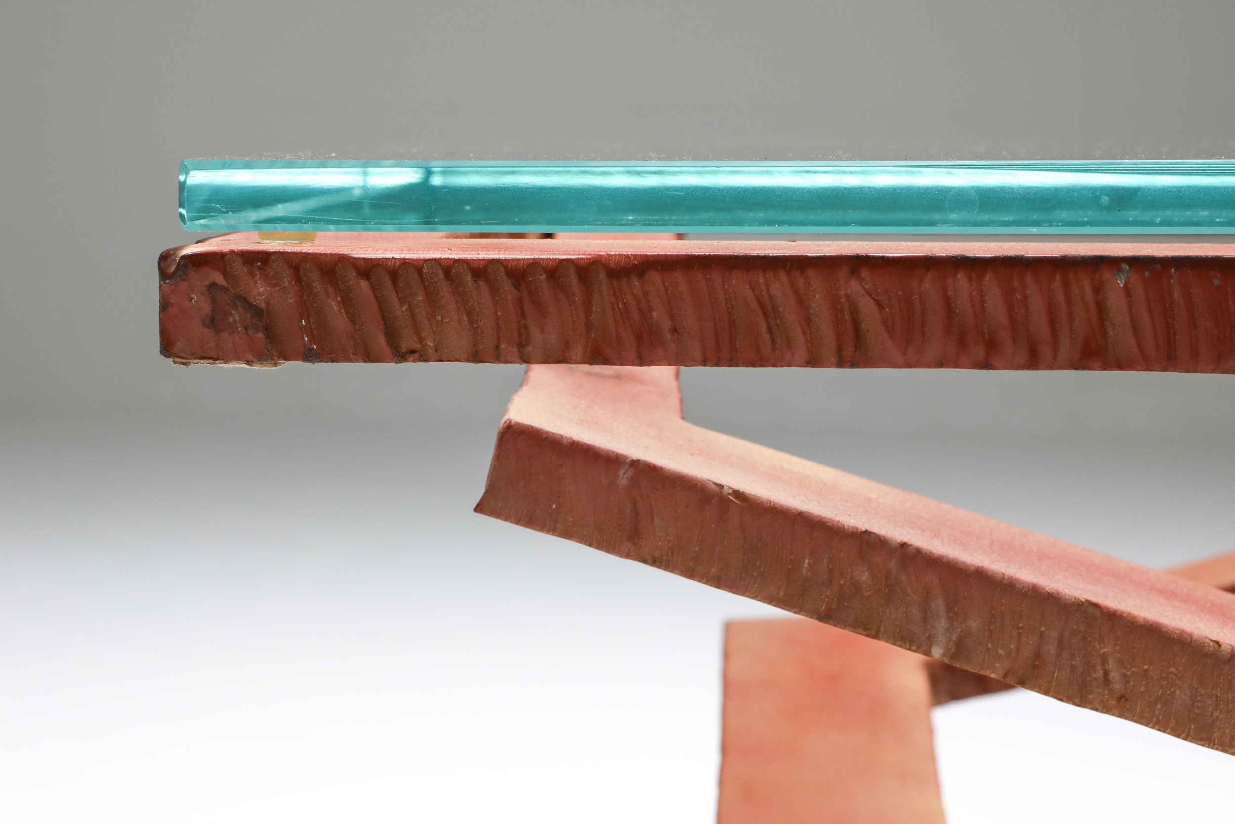 Steel coffee table by Maurice Barilone for Roche Bobois - 1980s