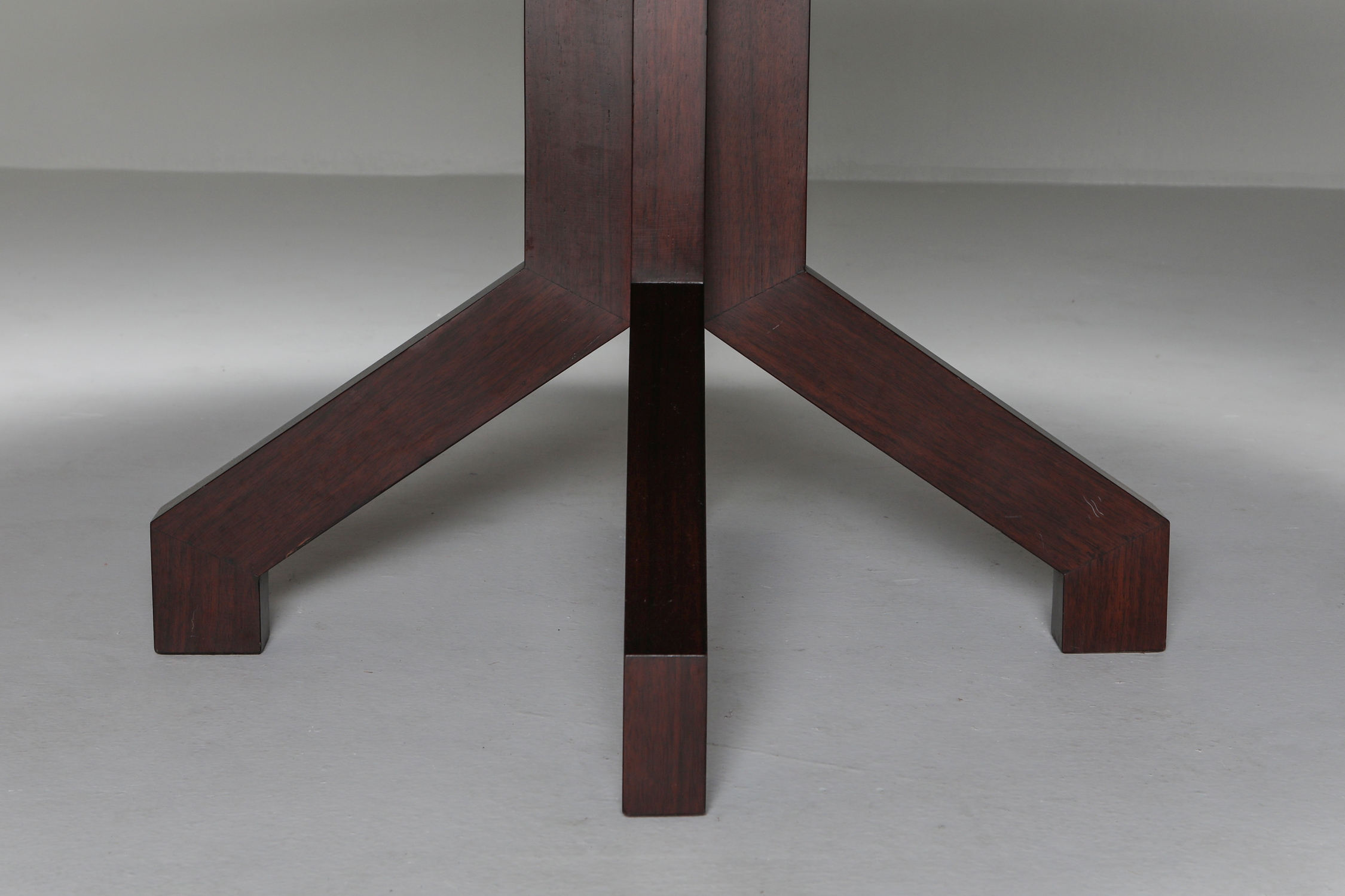 Aldo Tura Red Parchment and Mahogany Table - 1960's