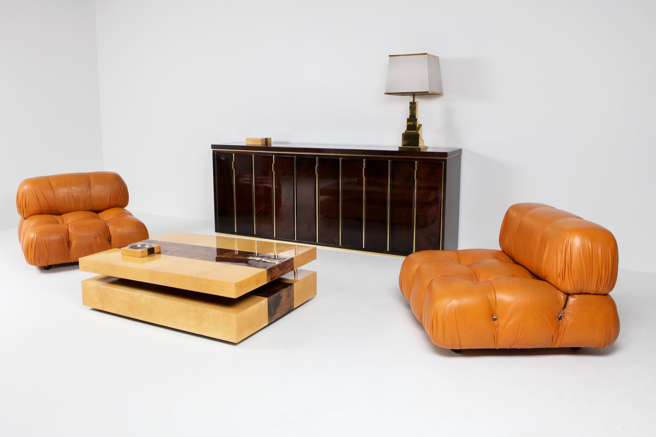 Aldo Tura Two-Tier Sliding Coffee Table - 1970s