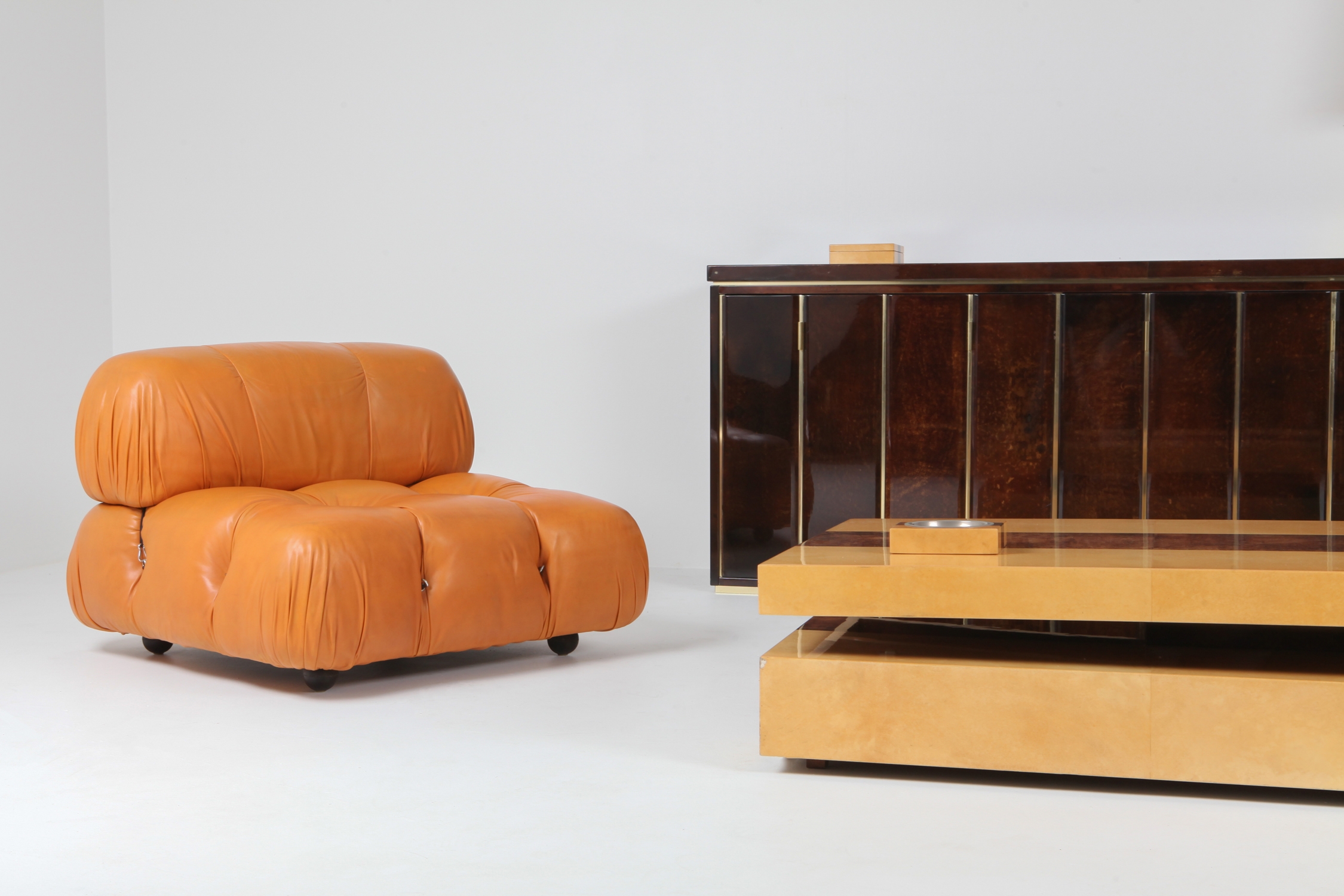 Aldo Tura Two-Tier Sliding Coffee Table - 1970s