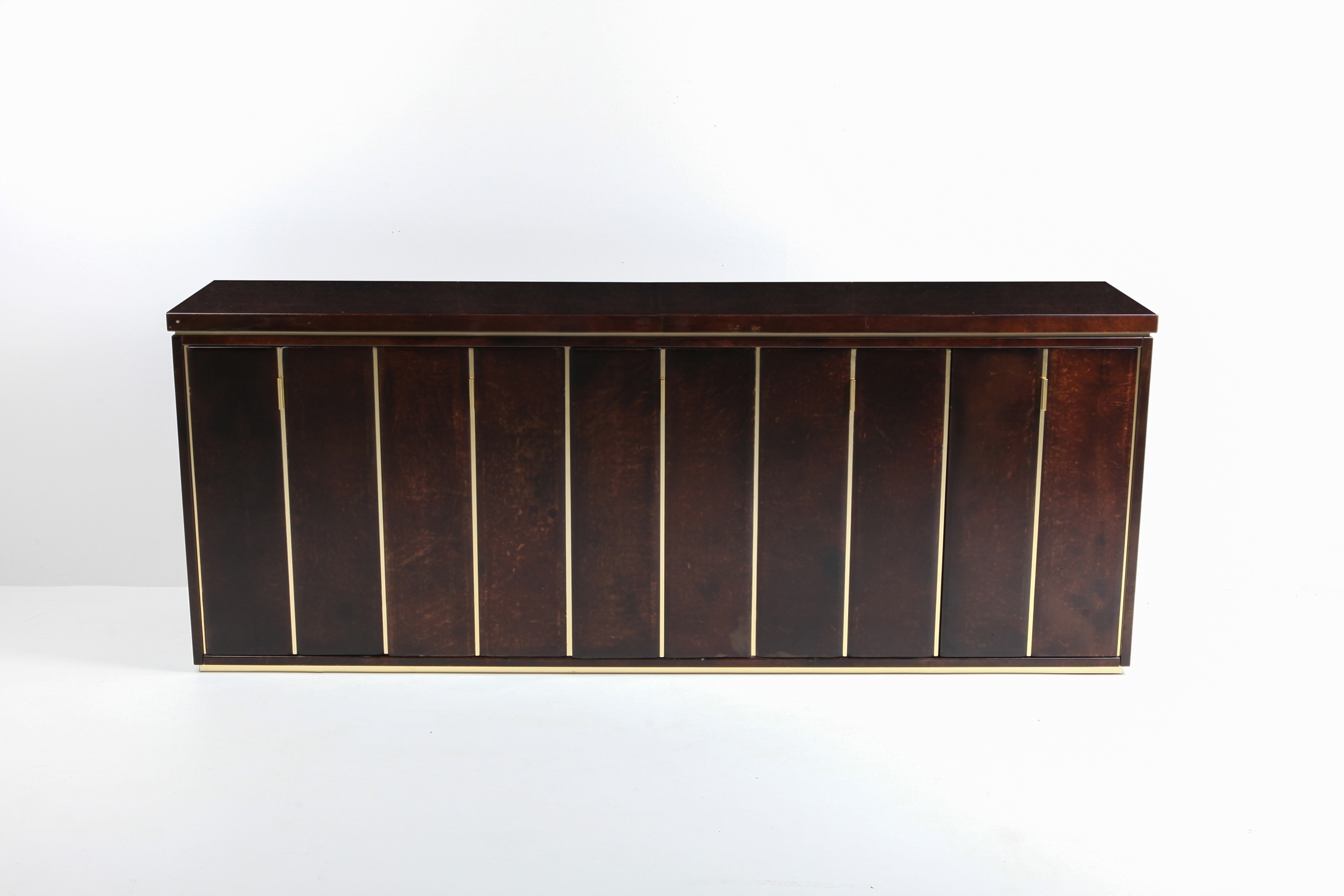 Aldo Tura High End Credenza in Brass and Parchment - 1960s