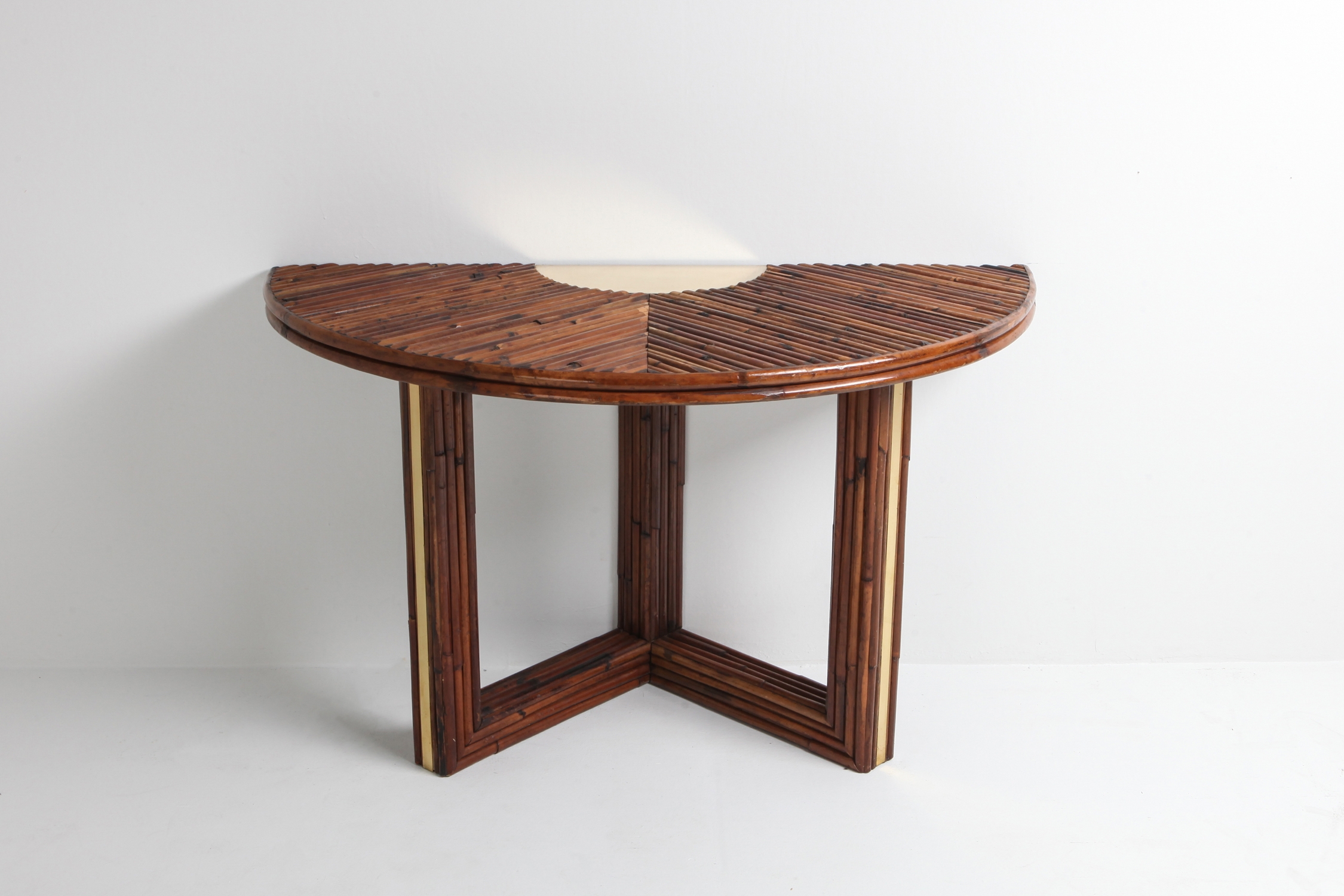 Bamboo 'Rising Sun' Dining Table by Ferdinando Loffredo - 1970s