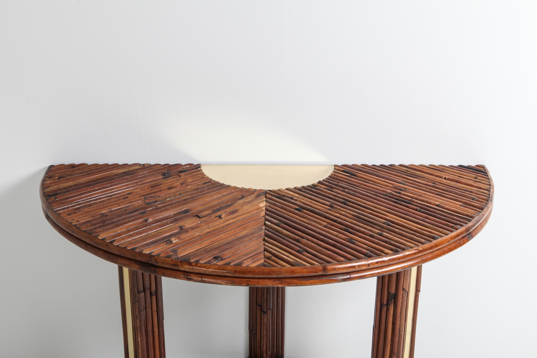 Bamboo 'Rising Sun' Dining Table by Ferdinando Loffredo - 1970s