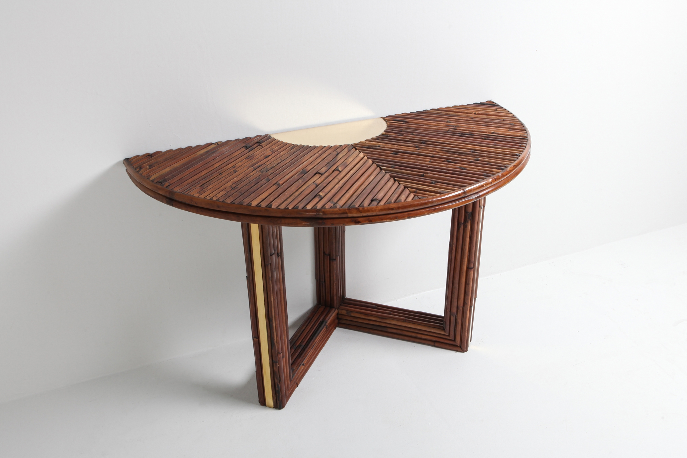 Bamboo 'Rising Sun' Dining Table by Ferdinando Loffredo - 1970s