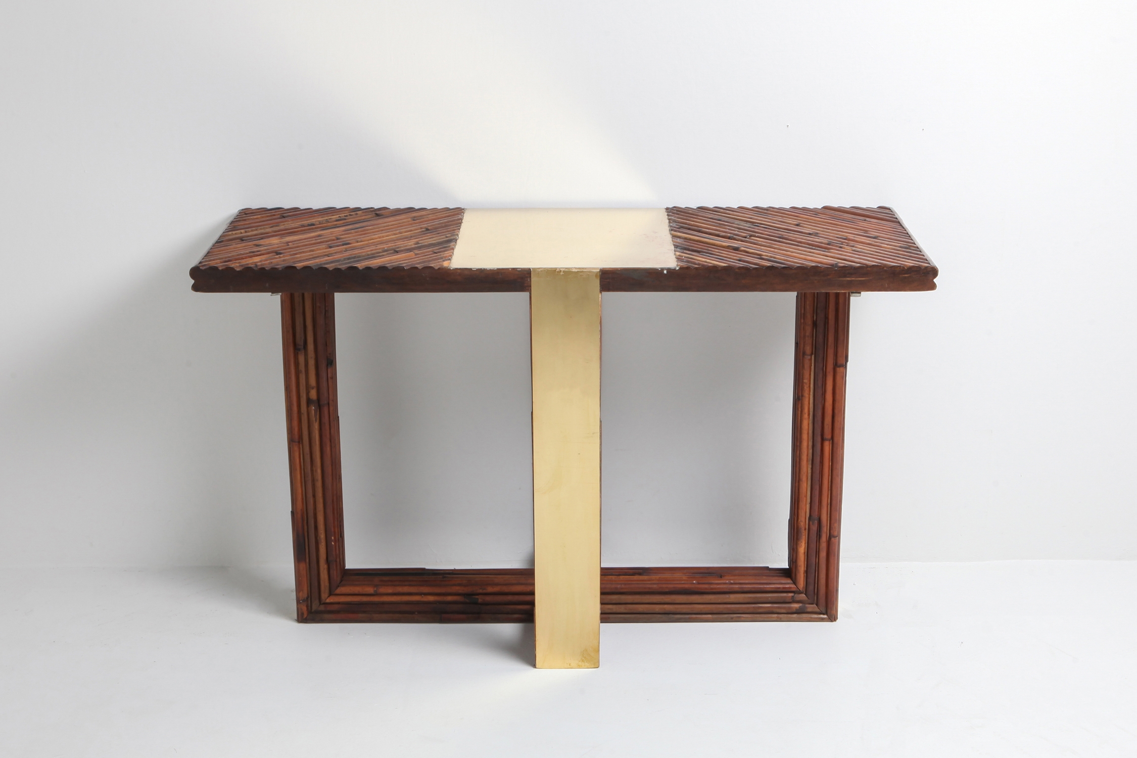Bamboo 'Rising Sun' Dining Table by Ferdinando Loffredo - 1970s