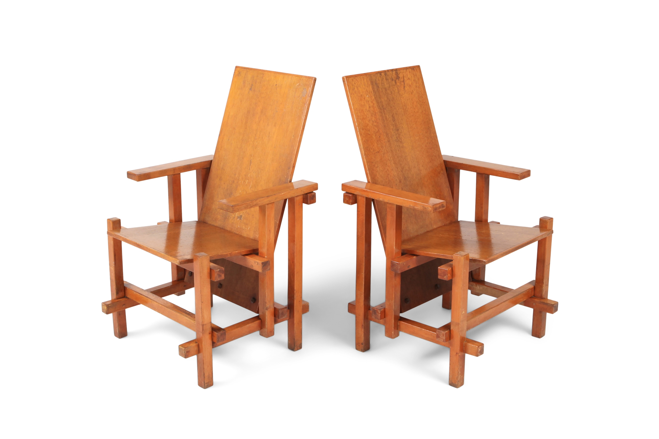 Modernist Armchairs Attributed to Gerrit Rietveld - 1920s
