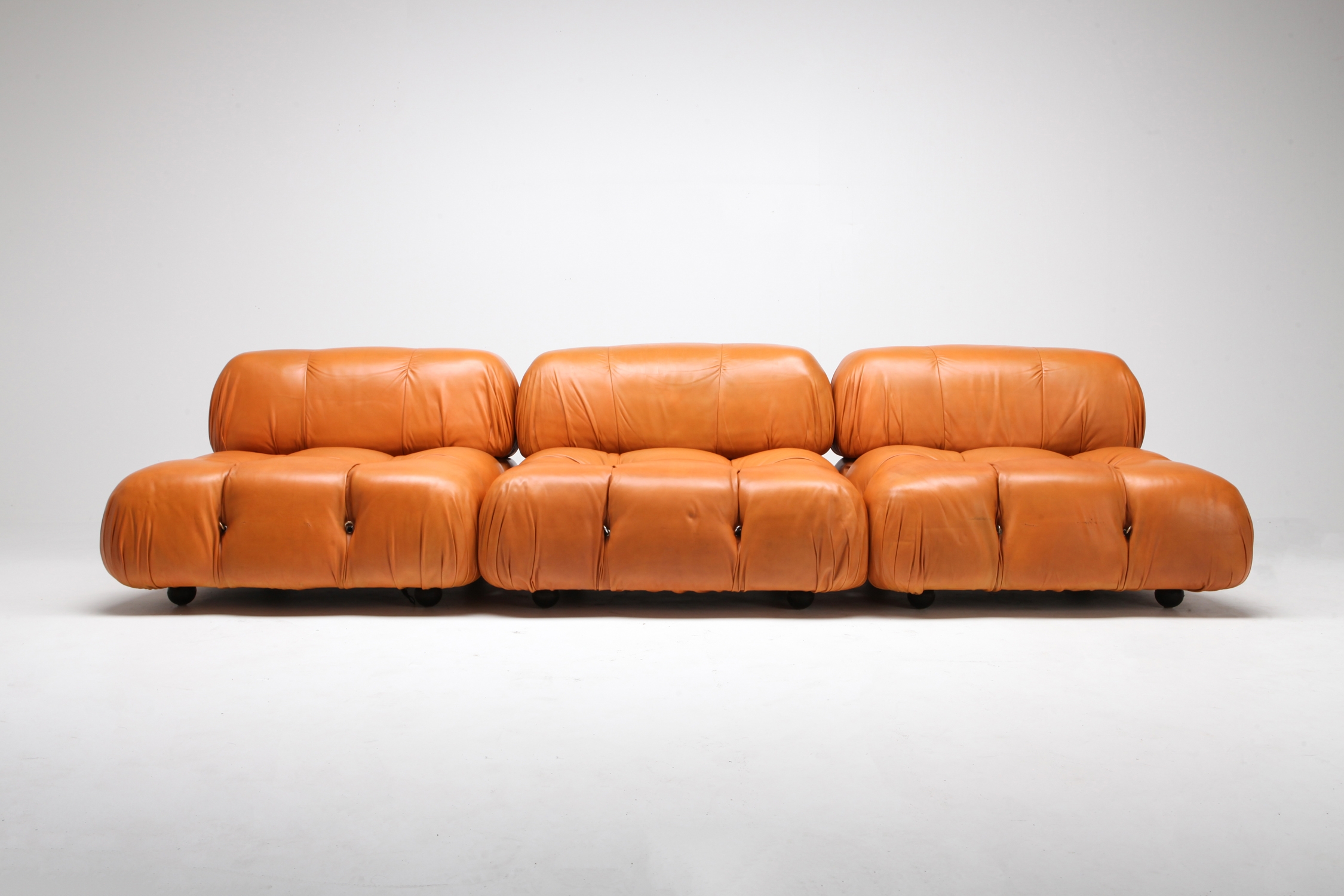 Camaleonda Sectional Sofa in Original Cognac Leather - 1970s