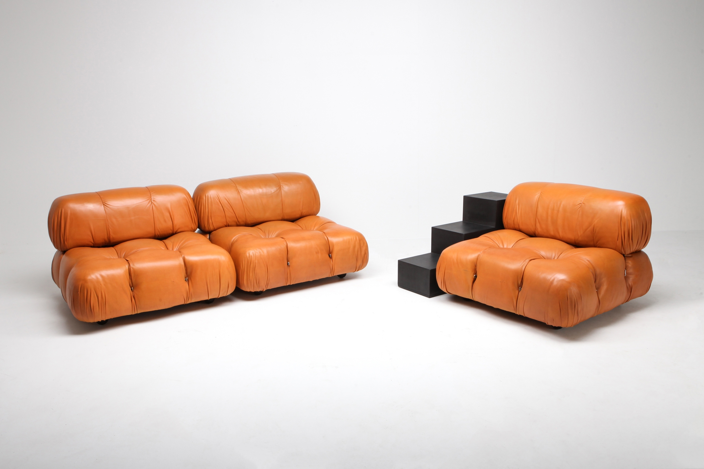 Camaleonda Sectional Sofa in Original Cognac Leather - 1970s