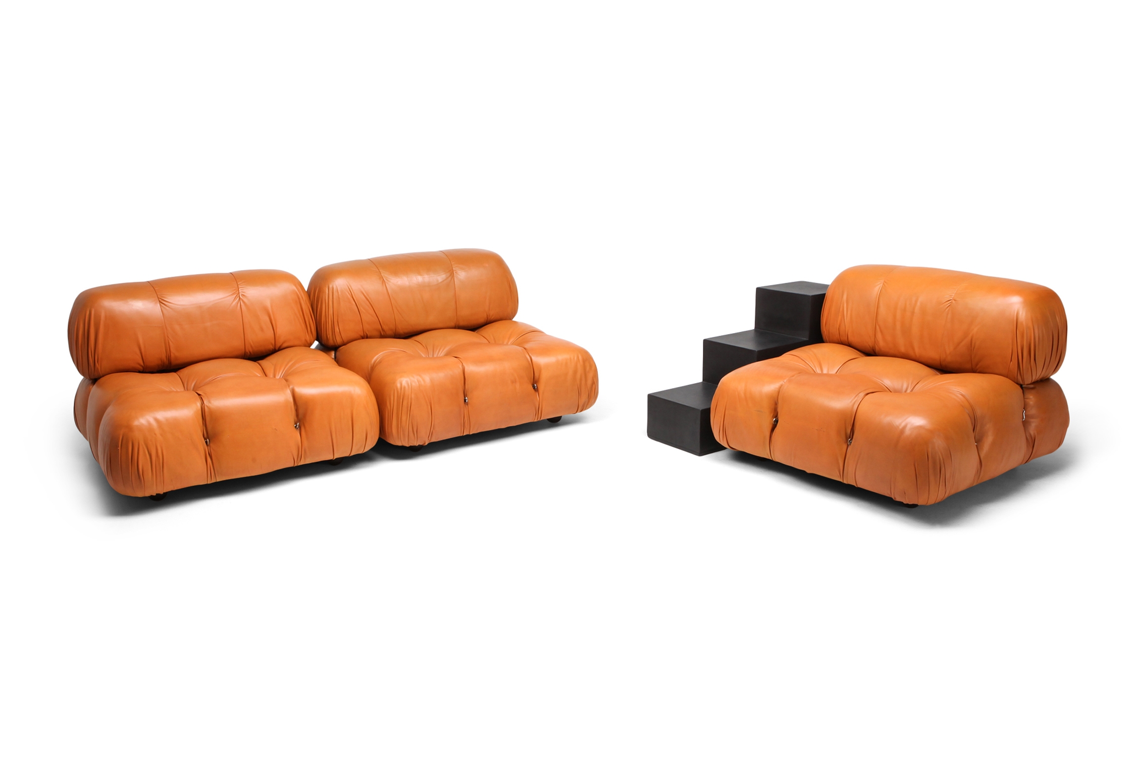 Camaleonda Sectional Sofa in Original Cognac Leather - 1970s