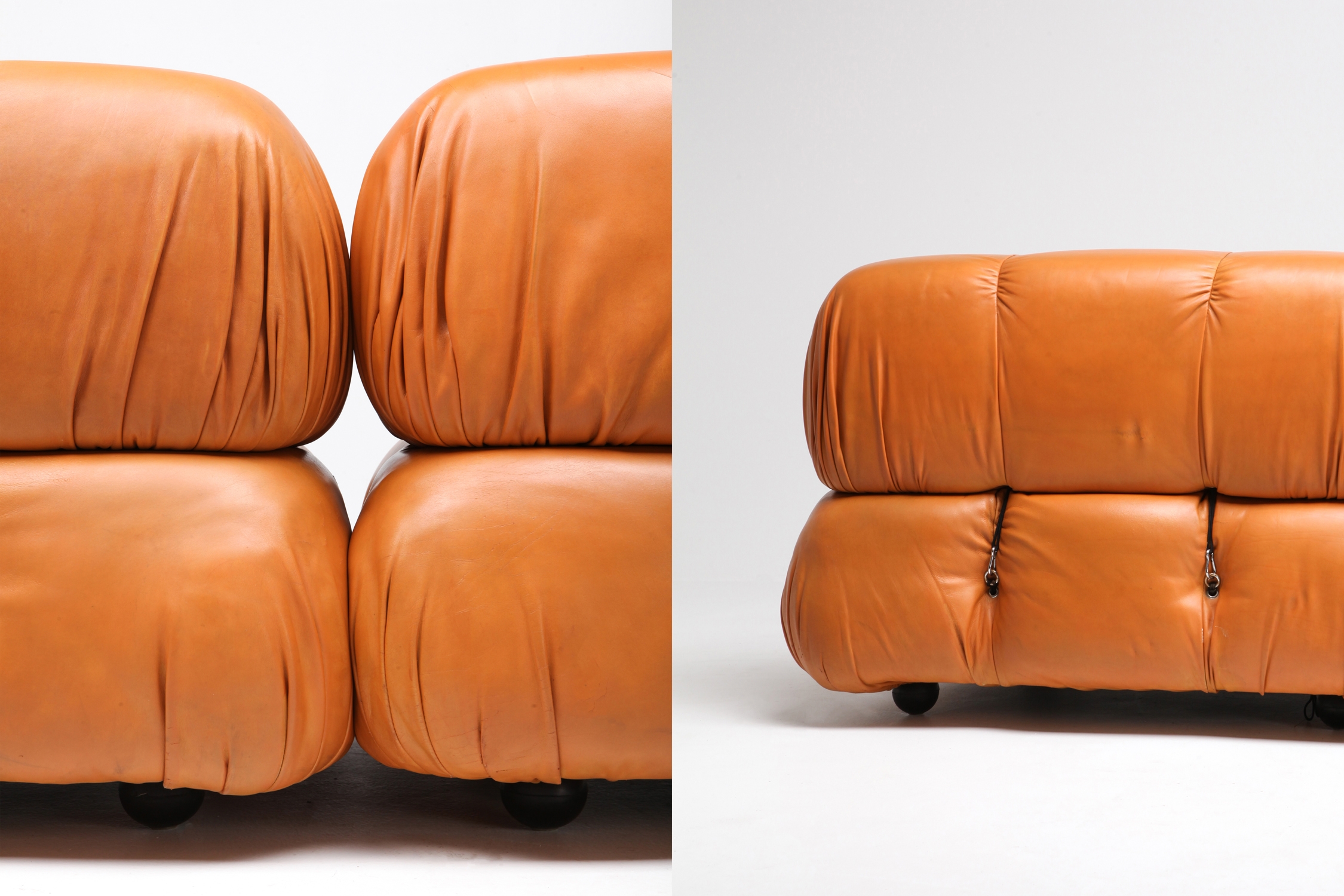 Camaleonda Sectional Sofa in Original Cognac Leather - 1970s