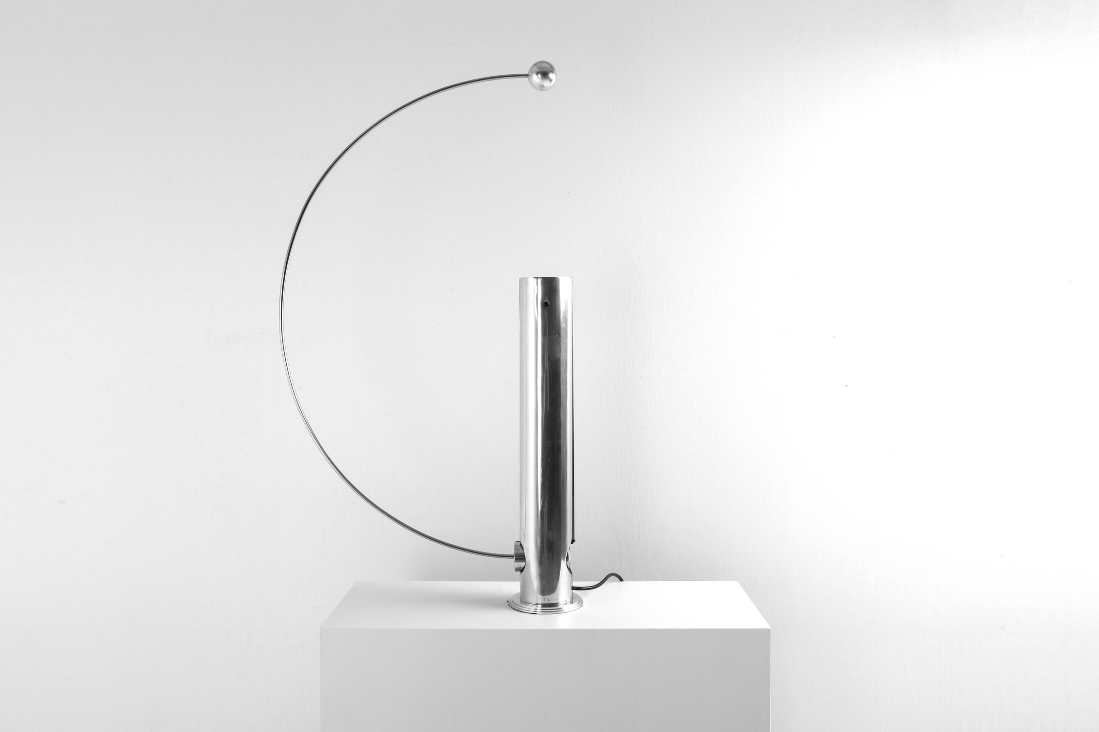 Rare Aluminum Pendulum Lamp by Pierre Lallemand 1990s