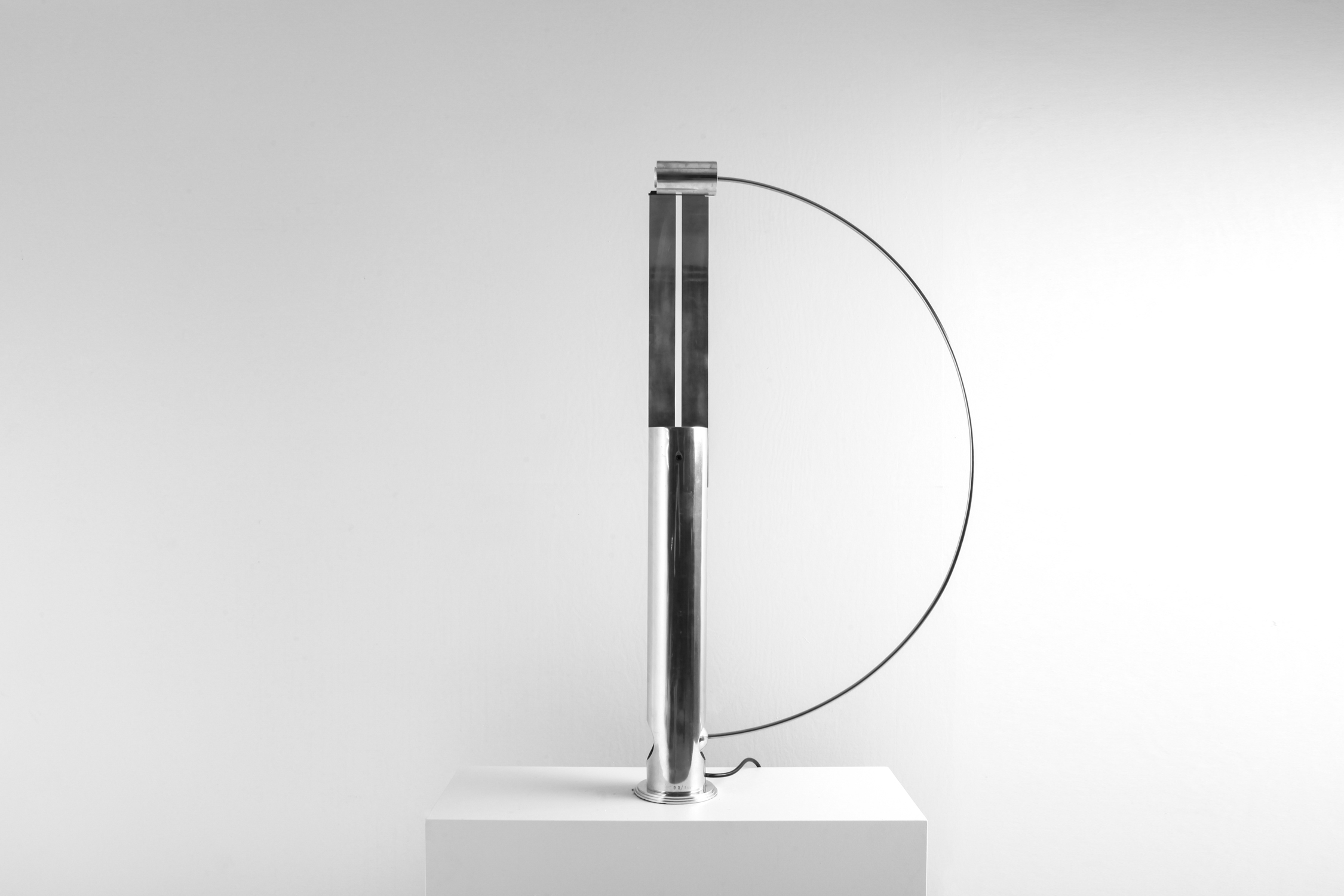 Rare Aluminum Pendulum Lamp by Pierre Lallemand 1990s