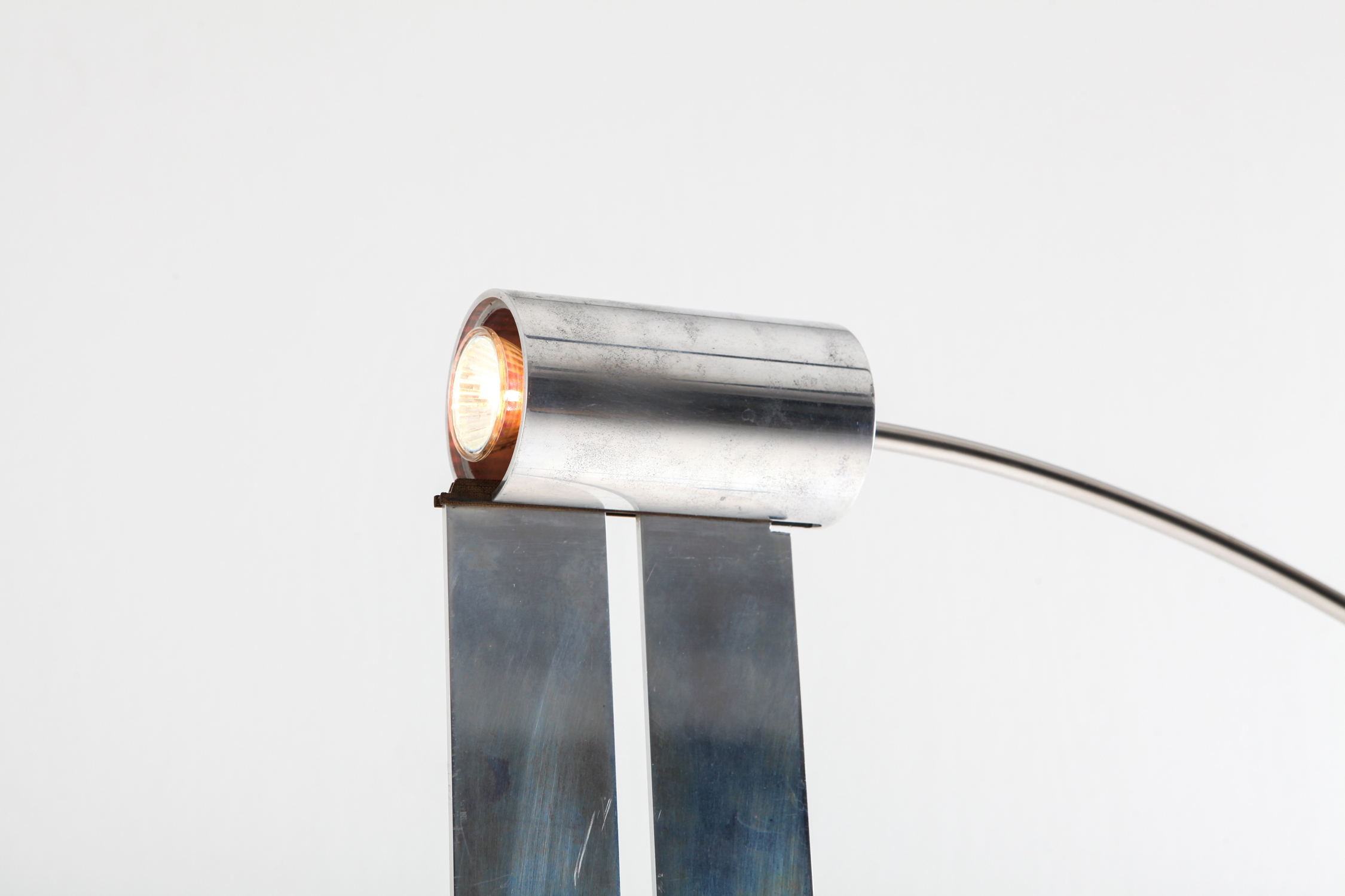 Rare Aluminum Pendulum Lamp by Pierre Lallemand 1990s