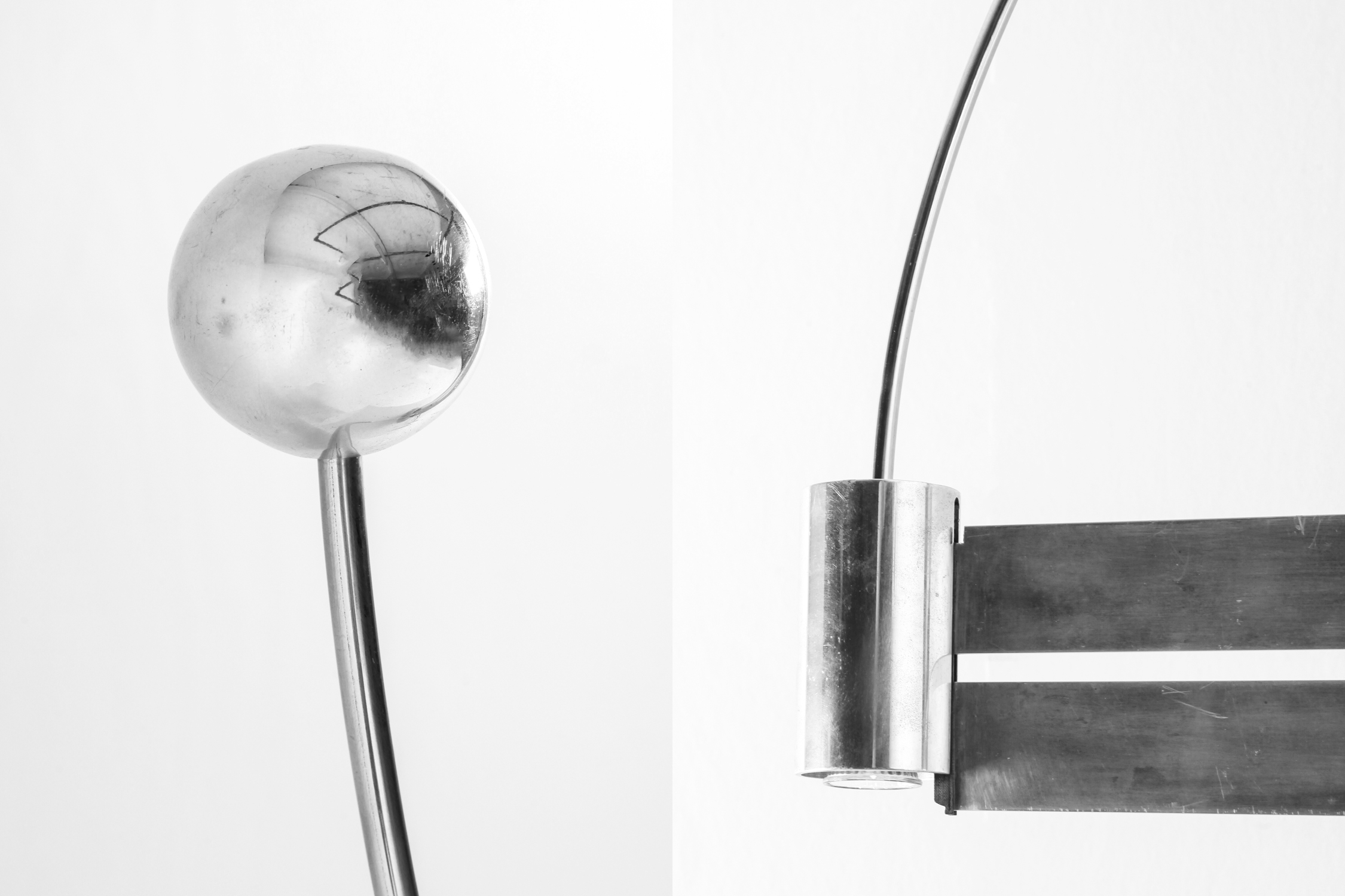 Rare Aluminum Pendulum Lamp by Pierre Lallemand 1990s