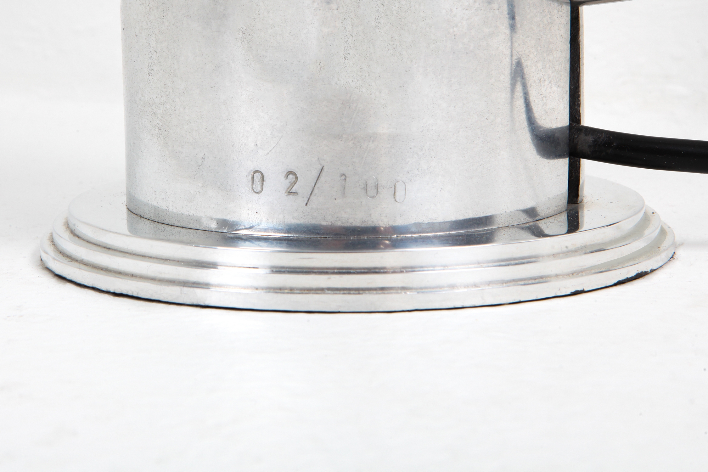 Rare Aluminum Pendulum Lamp by Pierre Lallemand 1990s