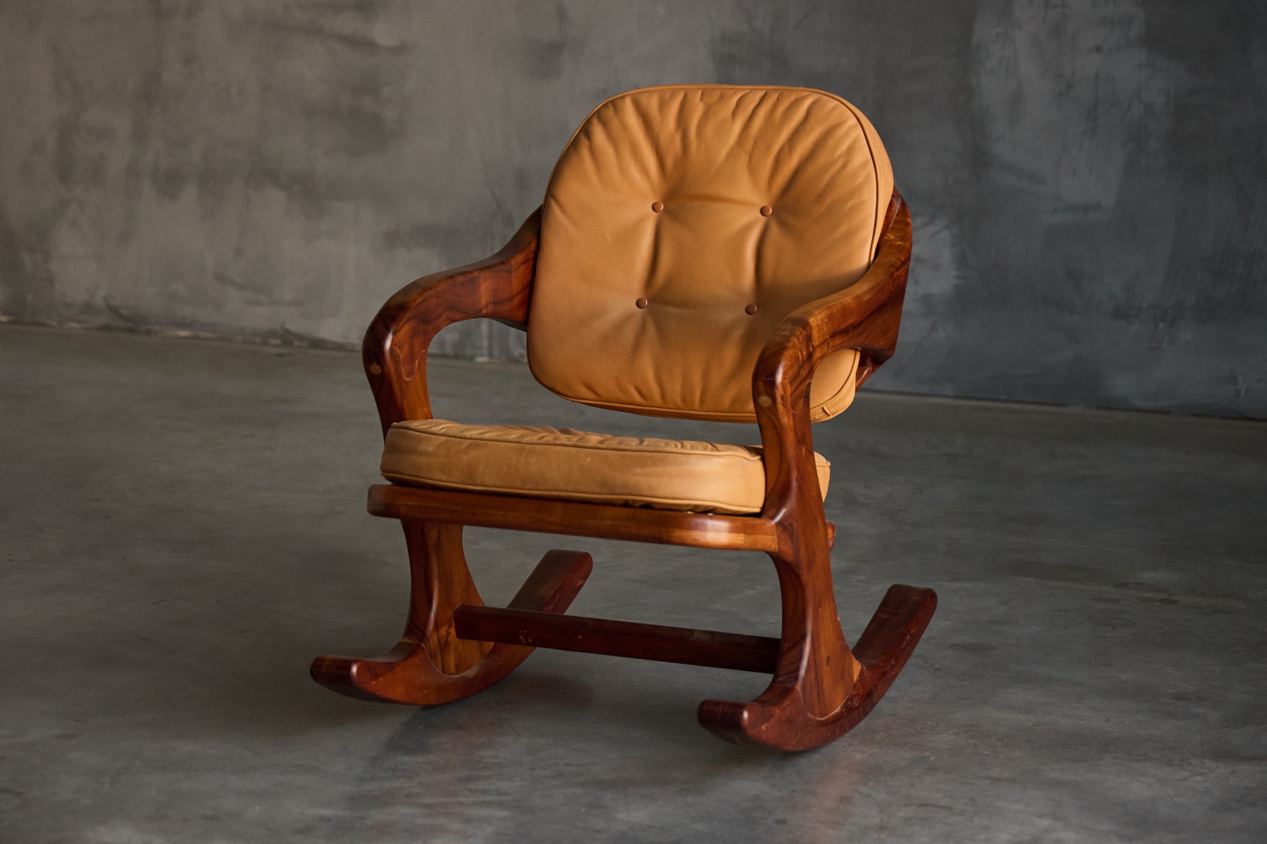 American Studio Furniture Rocking Chair In Style Of Wendell Castle - 1970s