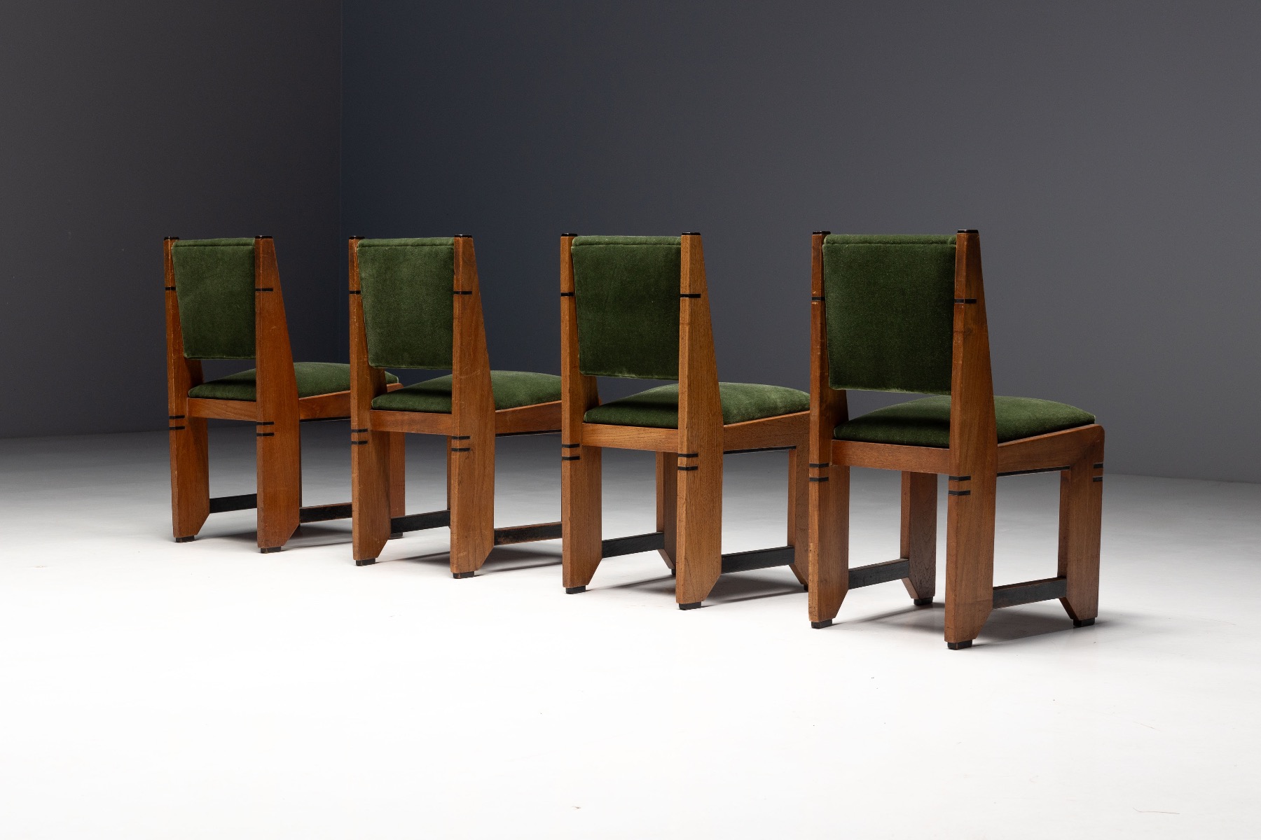 Amsterdam School Art Deco Dining Chairs - 1920s
