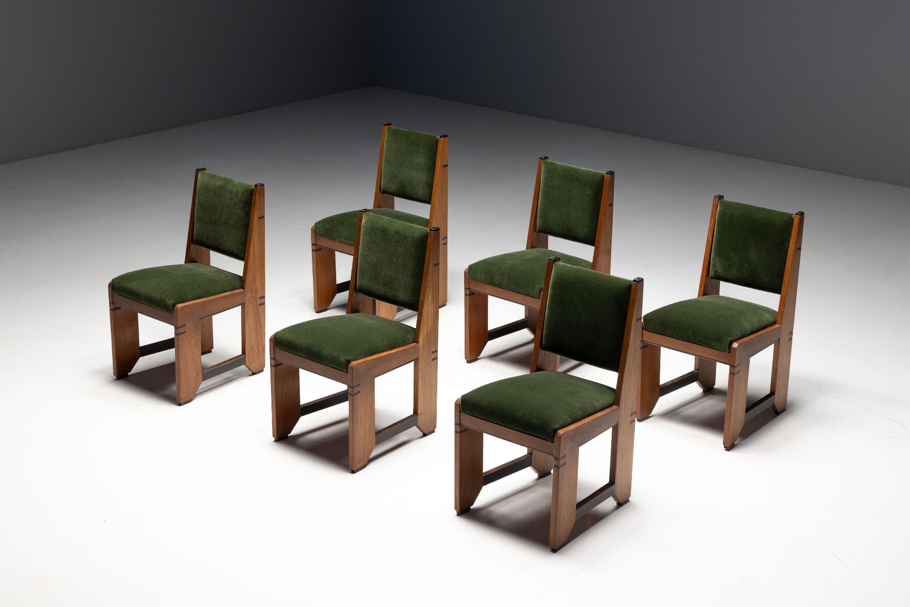 Amsterdam School Art Deco Dining Chairs - 1920s