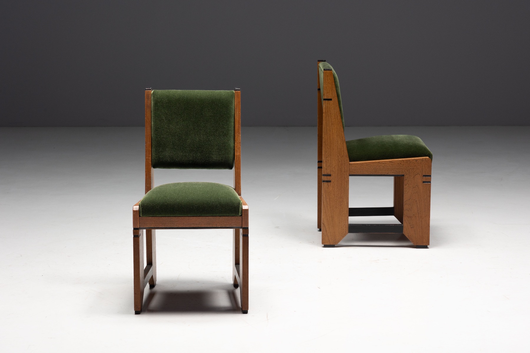 Amsterdam School Art Deco Dining Chairs - 1920s