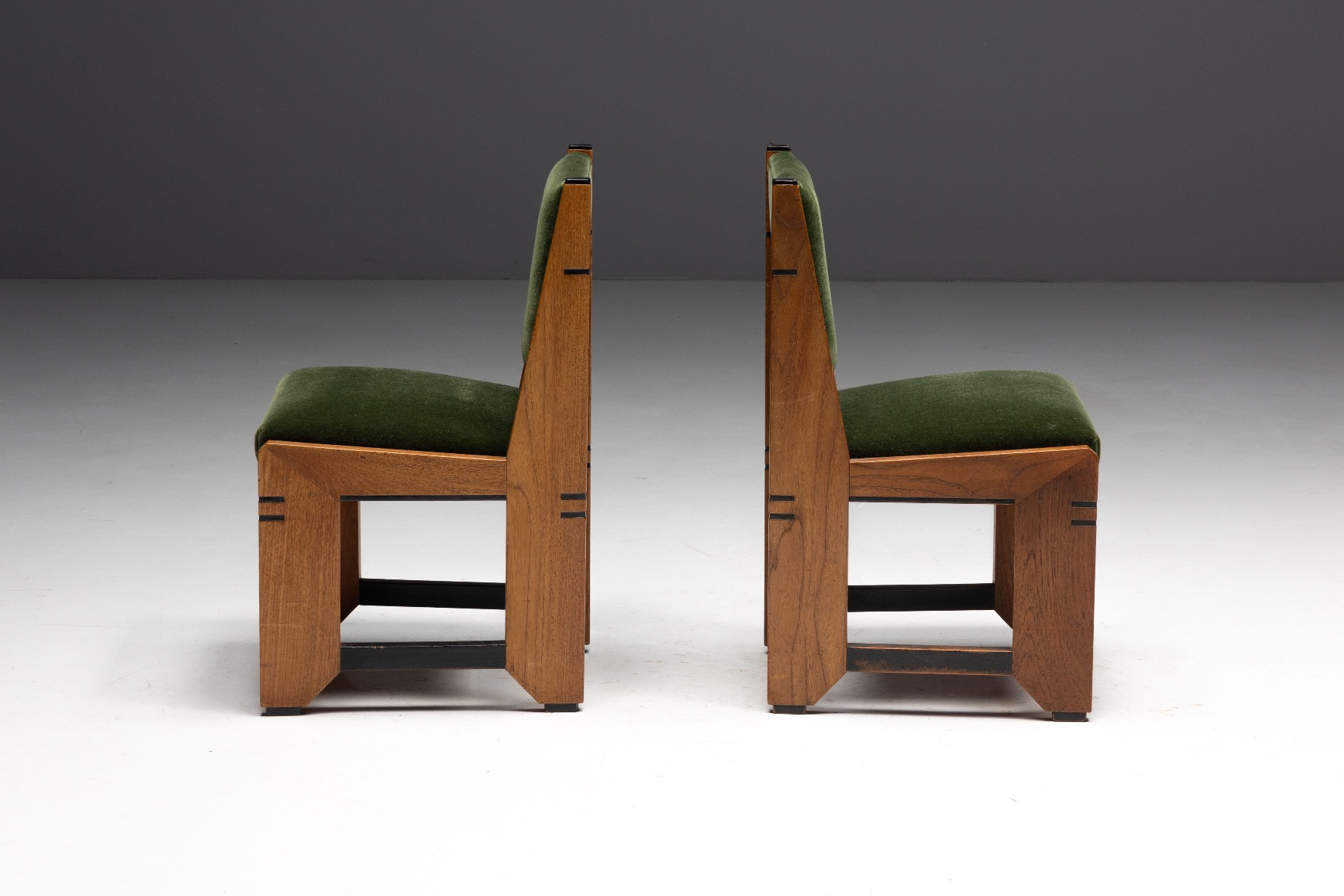 Amsterdam School Art Deco Dining Chairs - 1920s