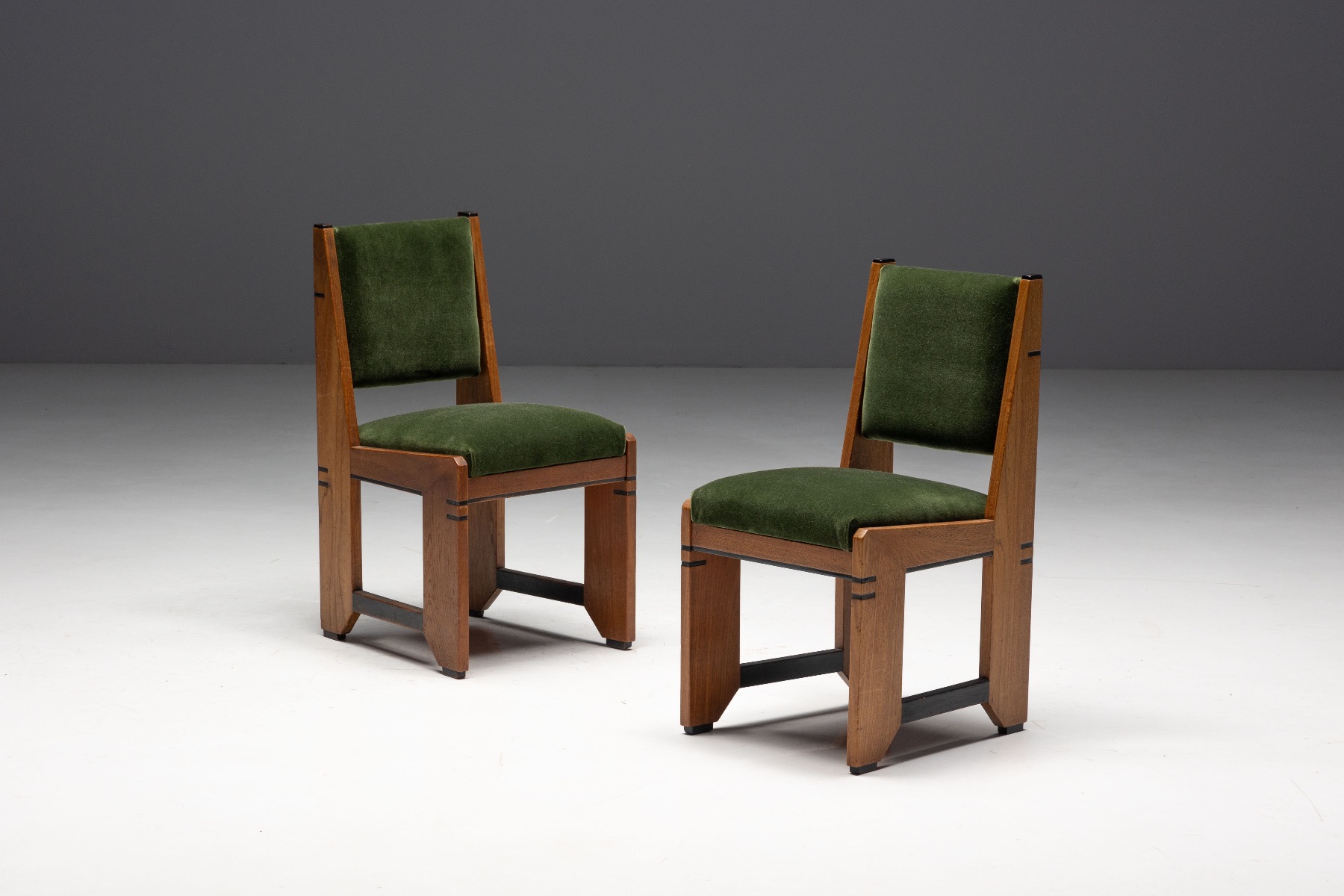 Amsterdam School Art Deco Dining Chairs - 1920s