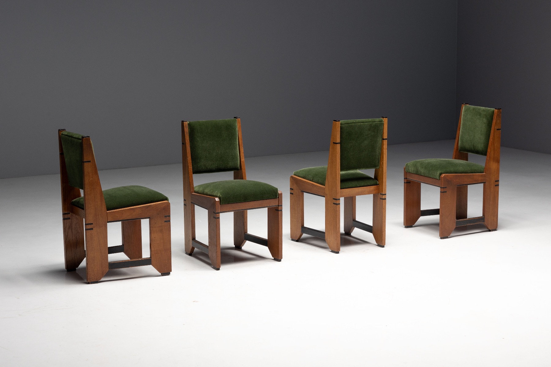 Amsterdam School Art Deco Dining Chairs - 1920s